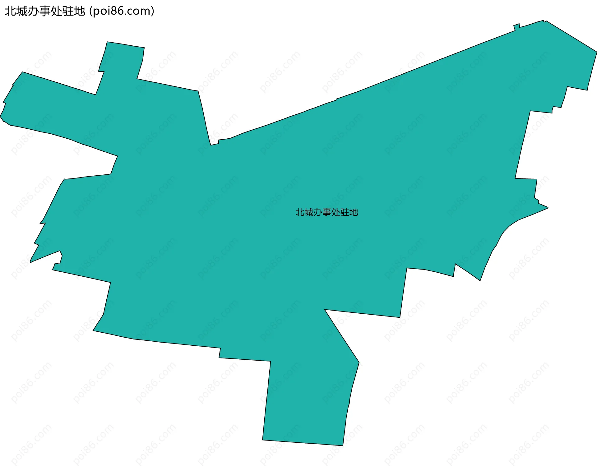 北城办事处驻地边界地图