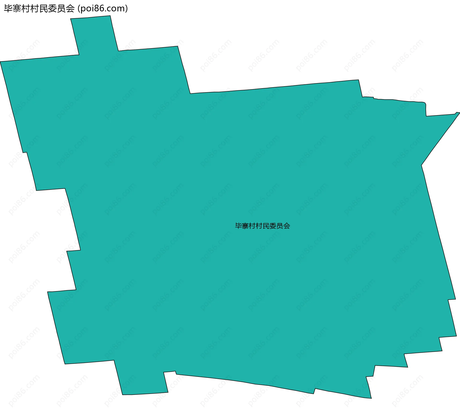 毕寨村村民委员会边界地图