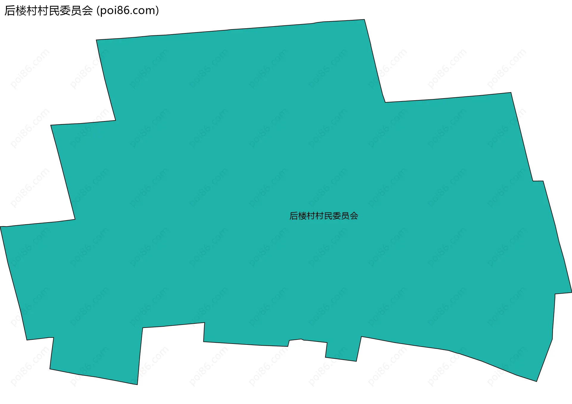 后楼村村民委员会边界地图