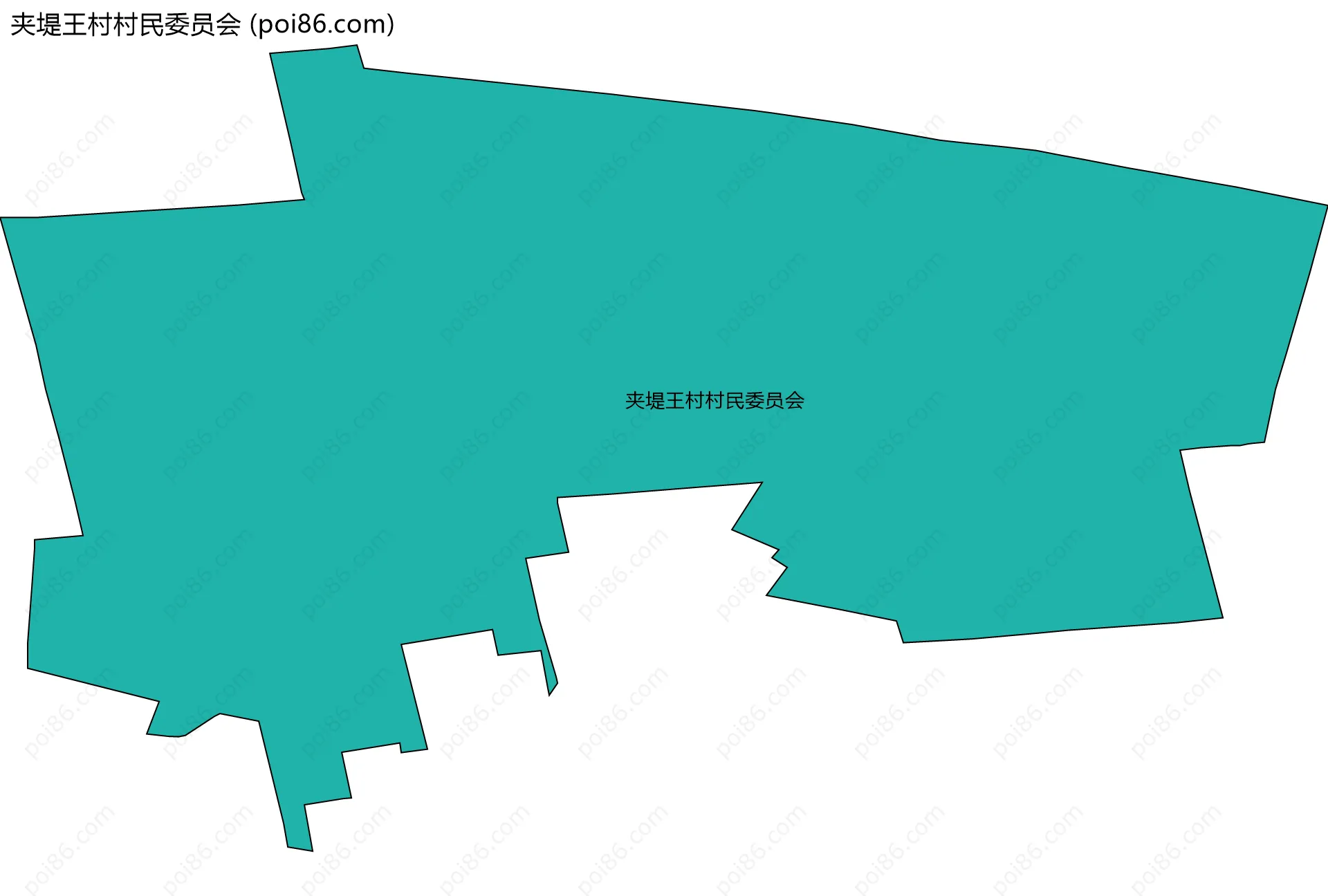 夹堤王村村民委员会边界地图