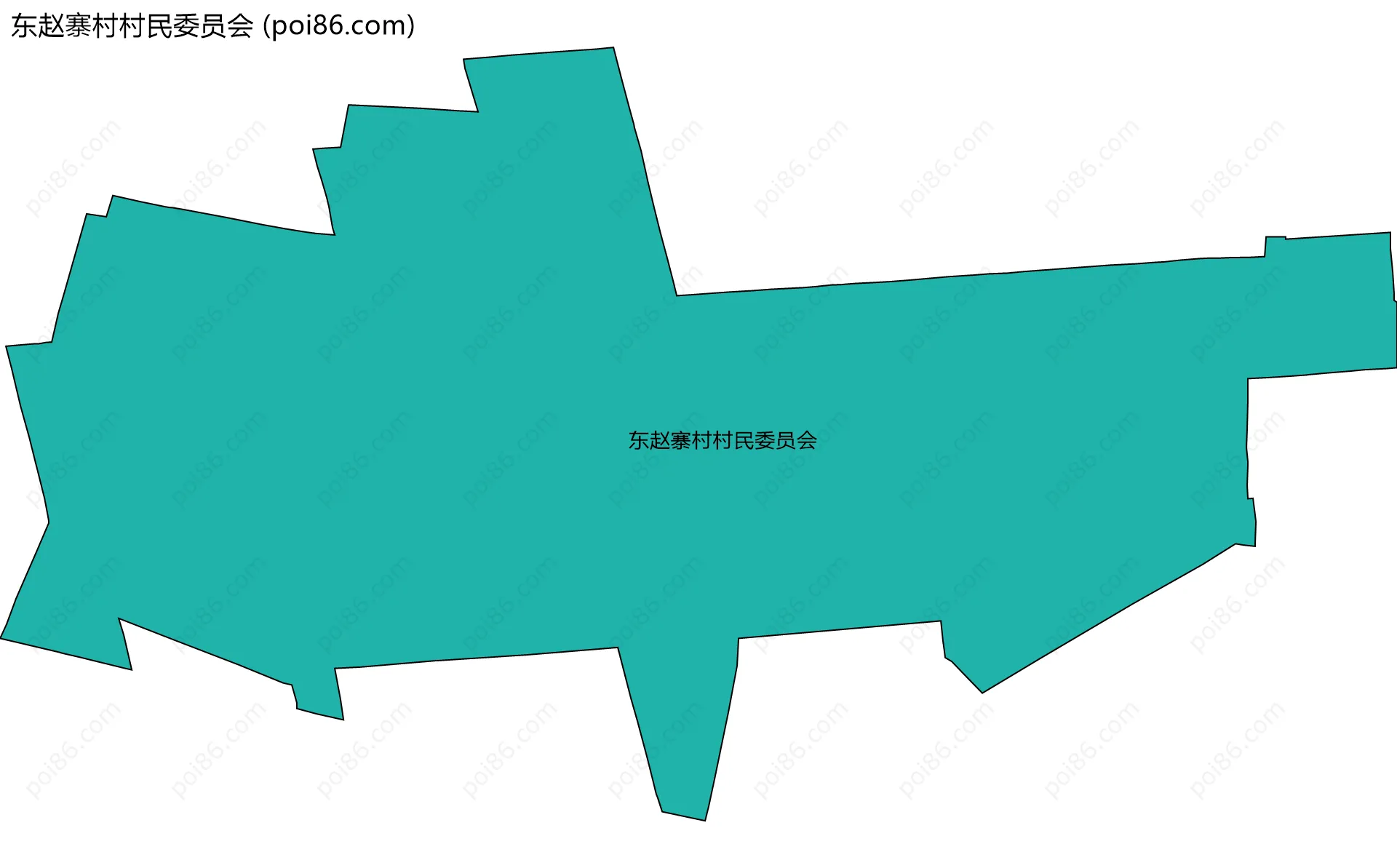 东赵寨村村民委员会边界地图