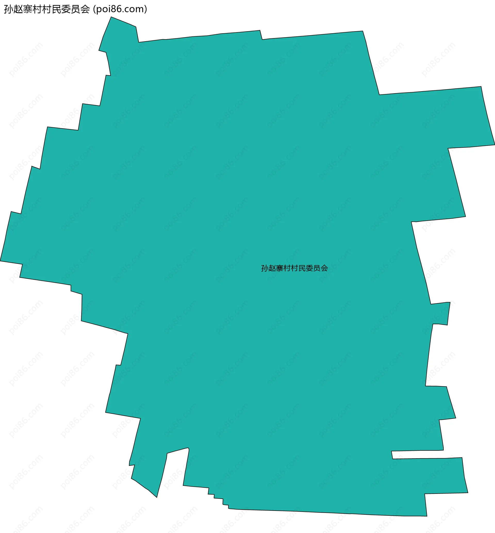 孙赵寨村村民委员会边界地图