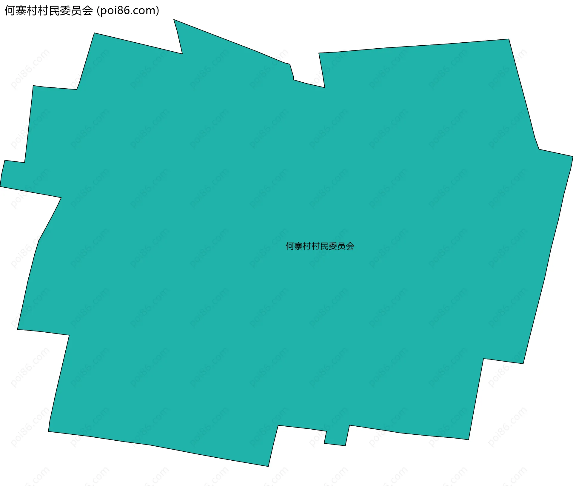 何寨村村民委员会边界地图
