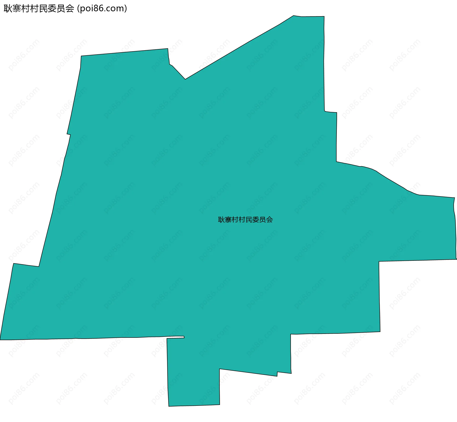 耿寨村村民委员会边界地图