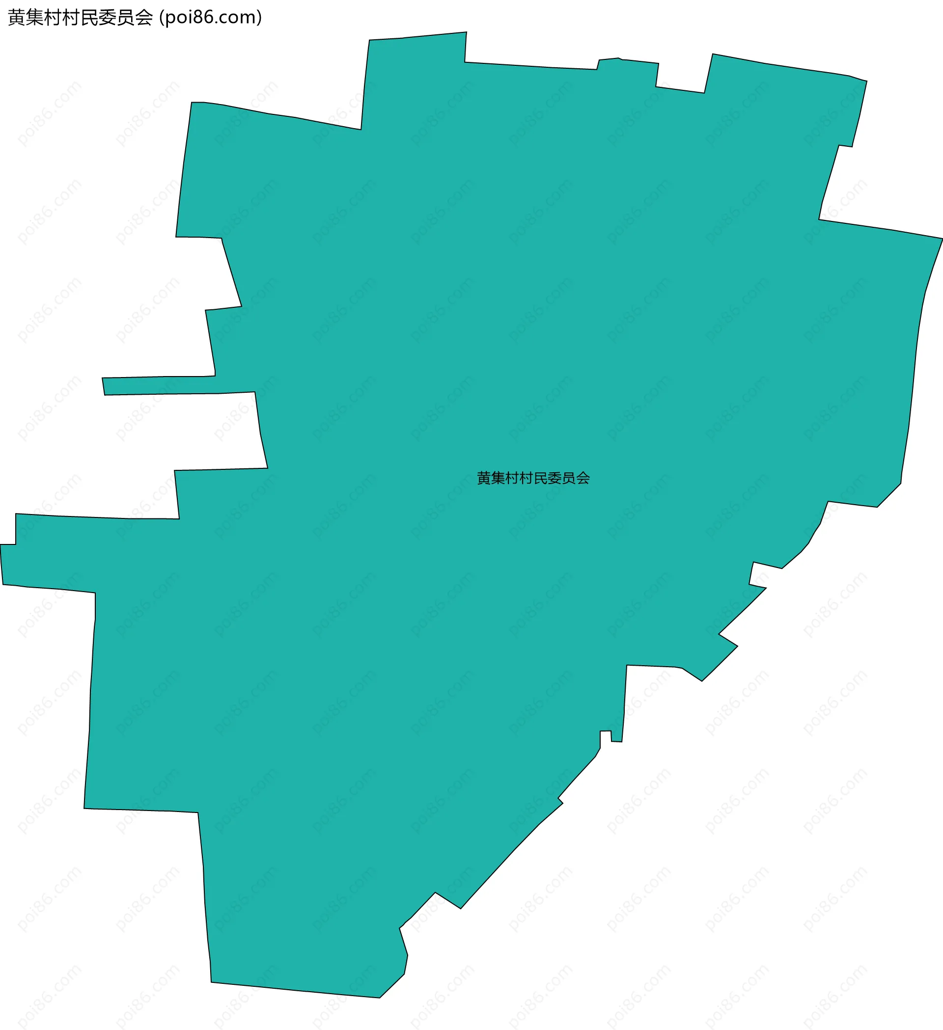 黄集村村民委员会边界地图