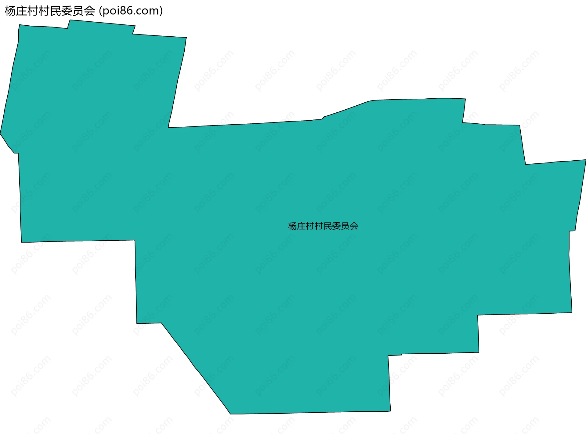 杨庄村村民委员会边界地图