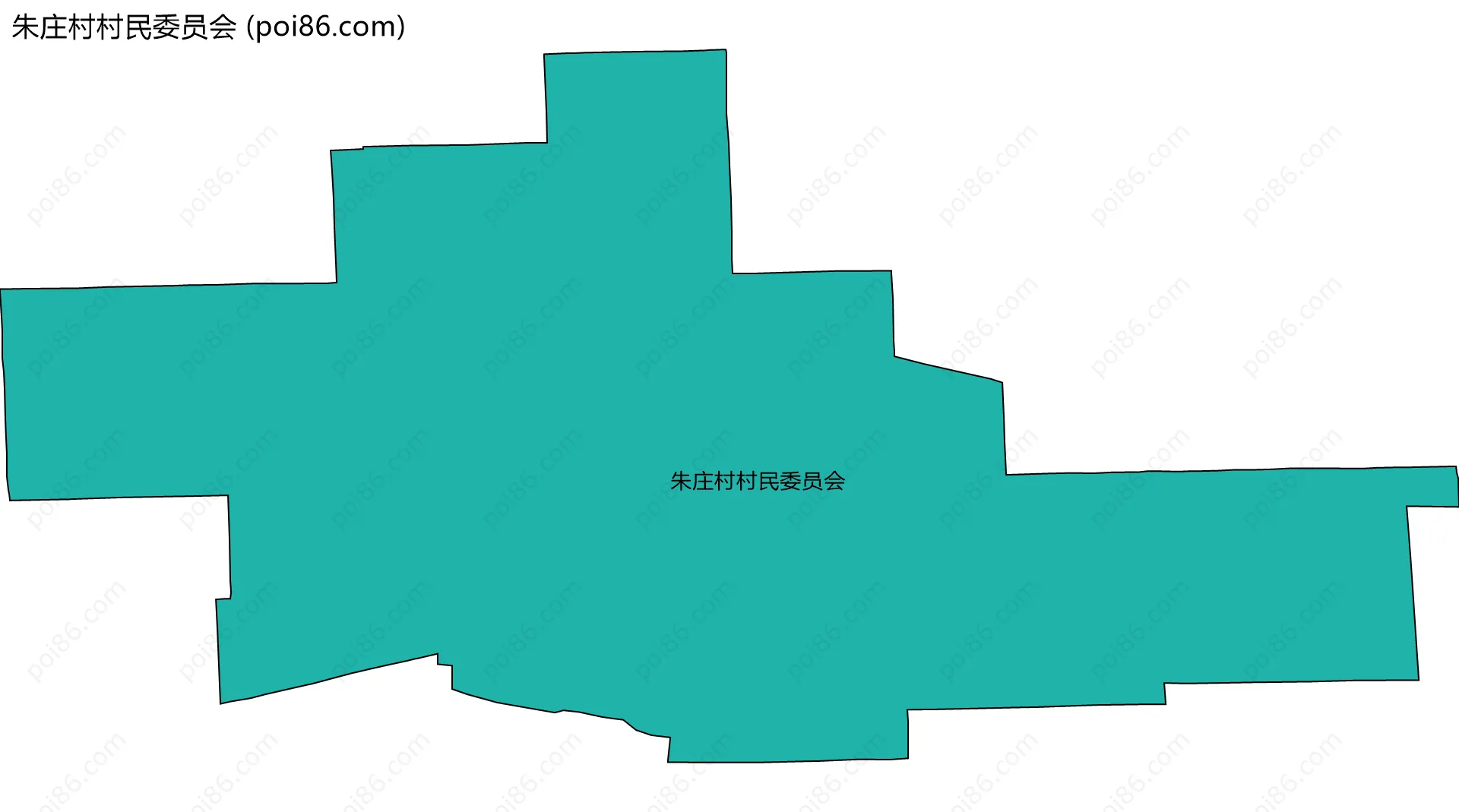 朱庄村村民委员会边界地图
