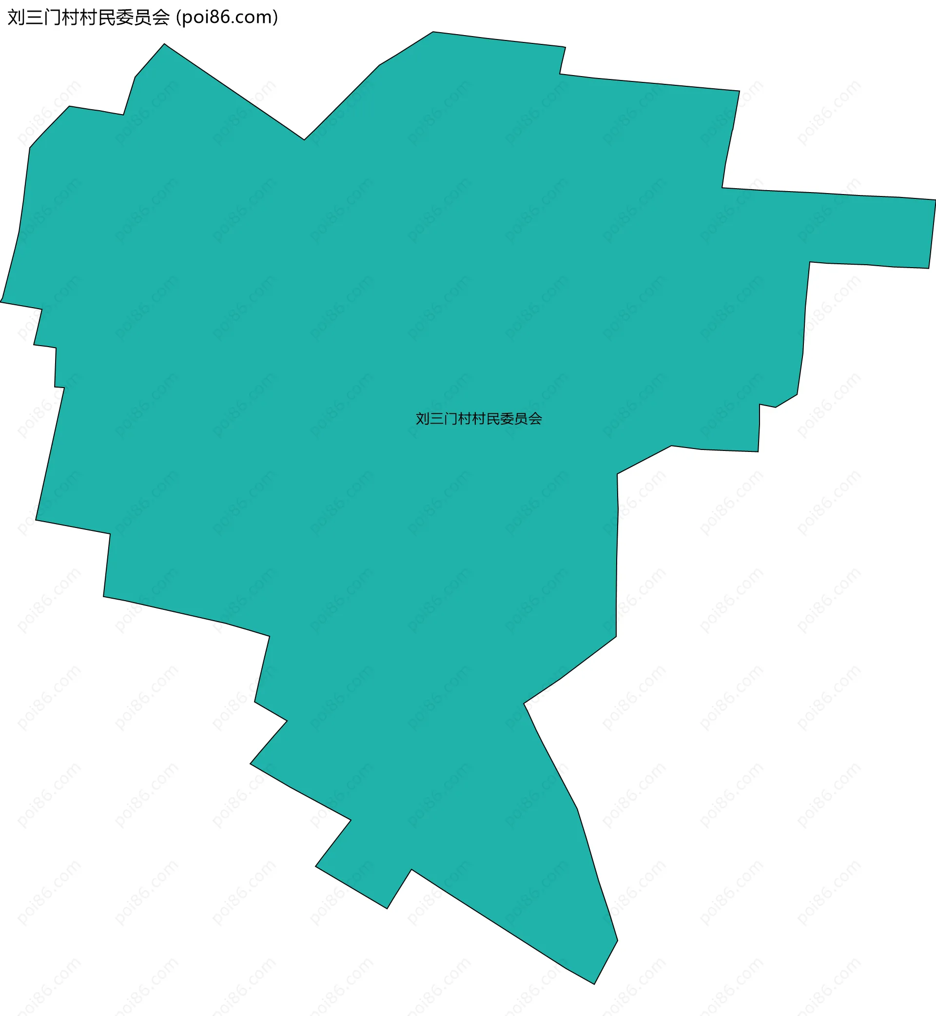 刘三门村村民委员会边界地图