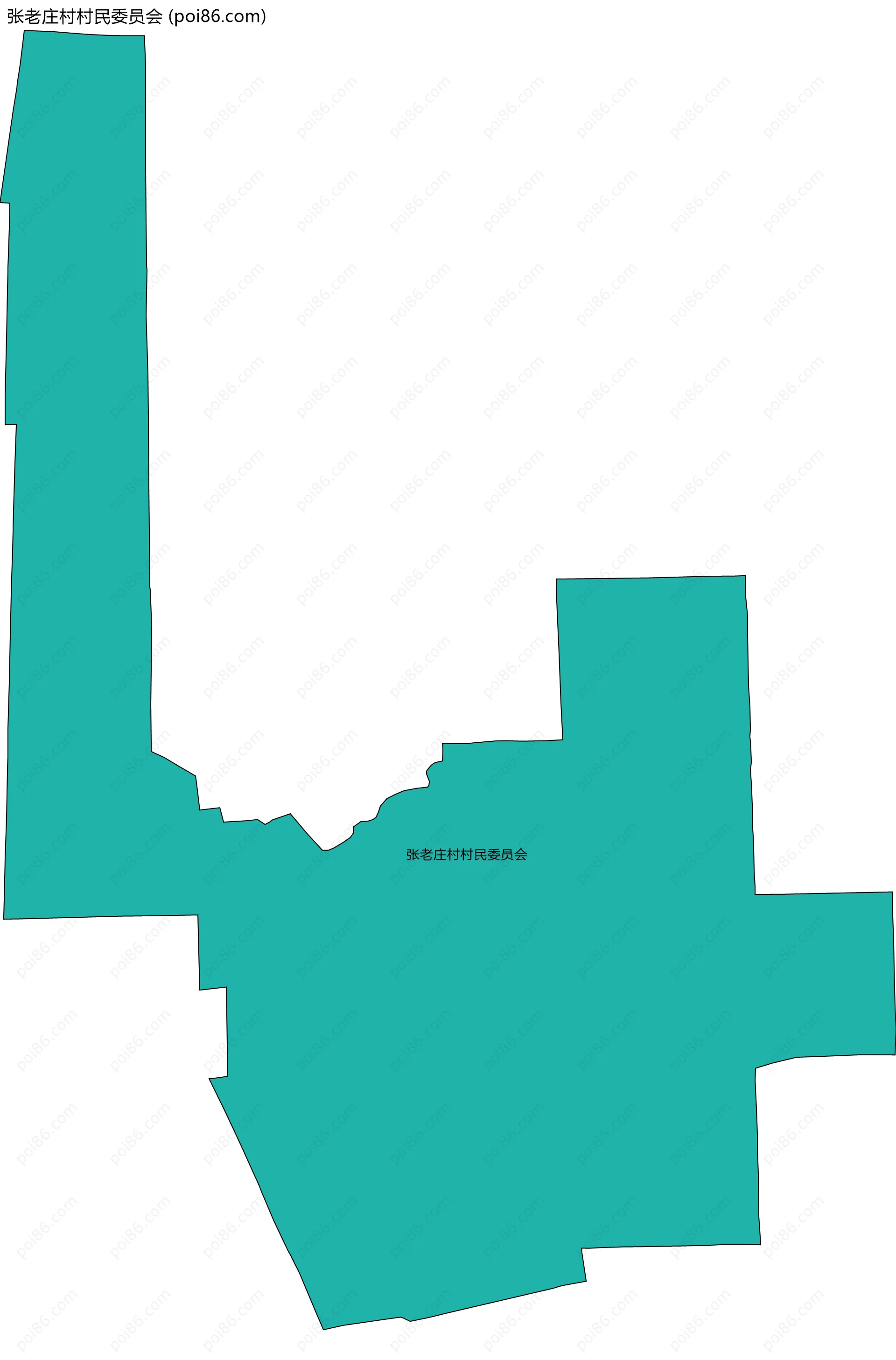 张老庄村村民委员会边界地图