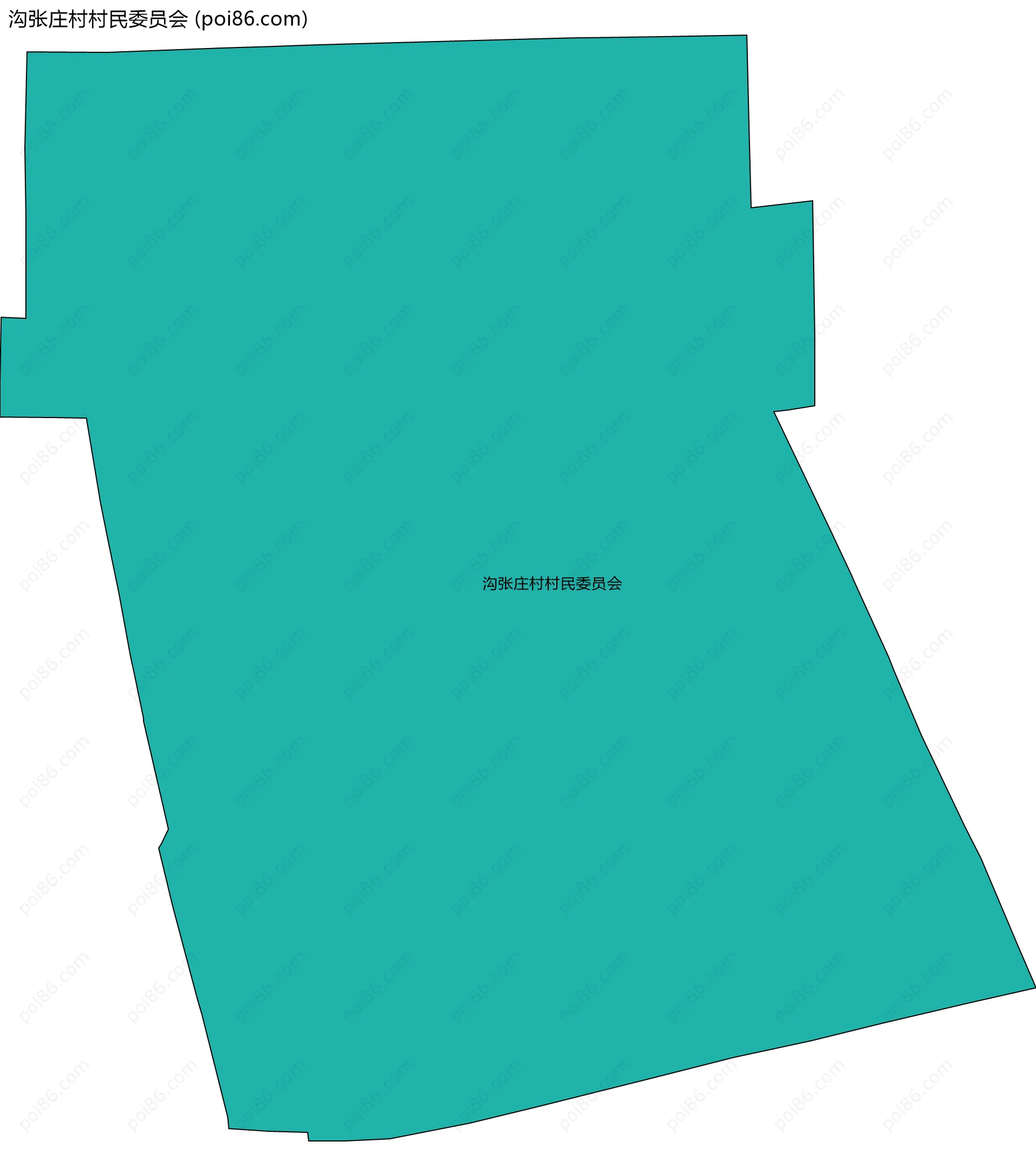 沟张庄村村民委员会边界地图