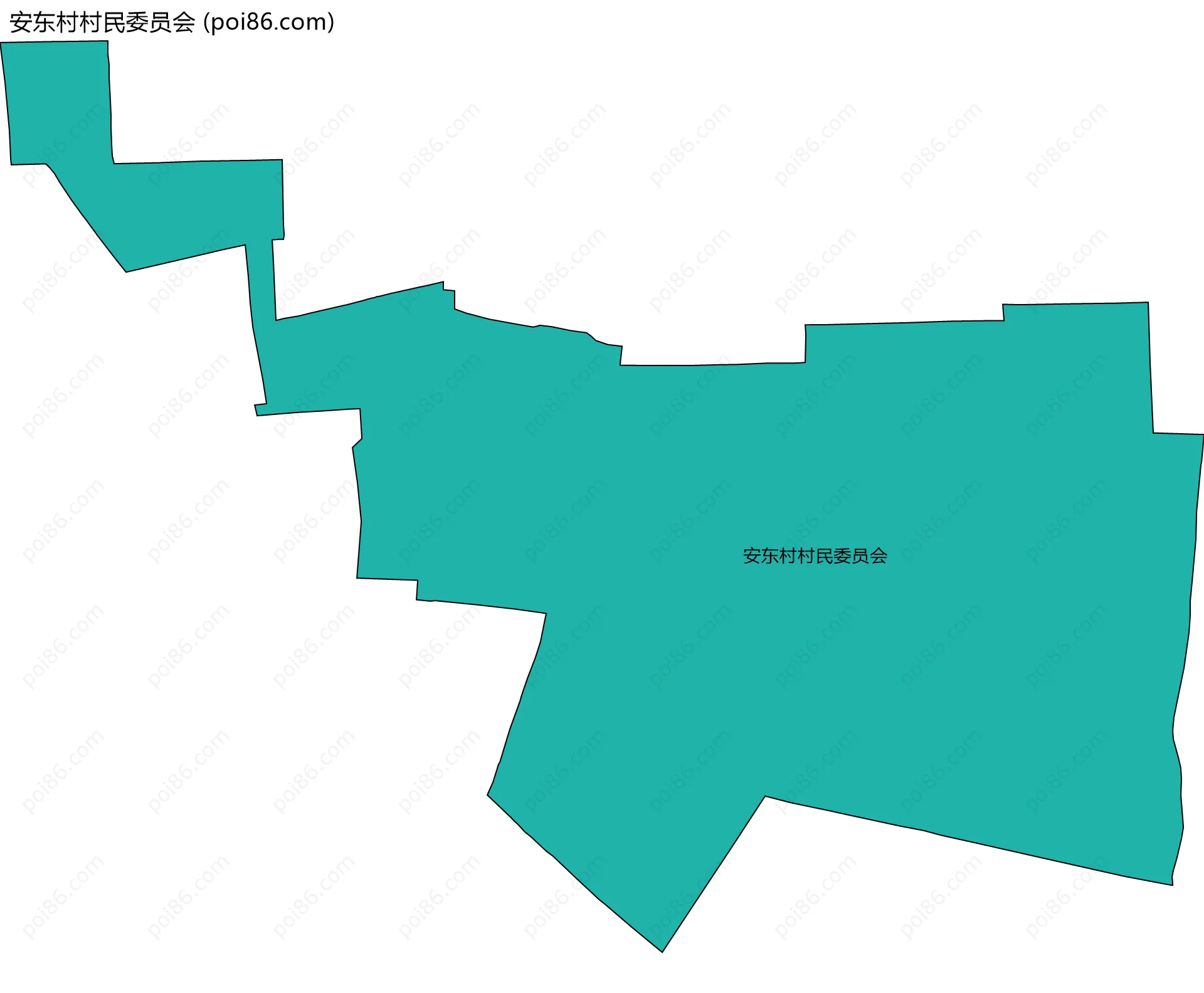 安东村村民委员会边界地图