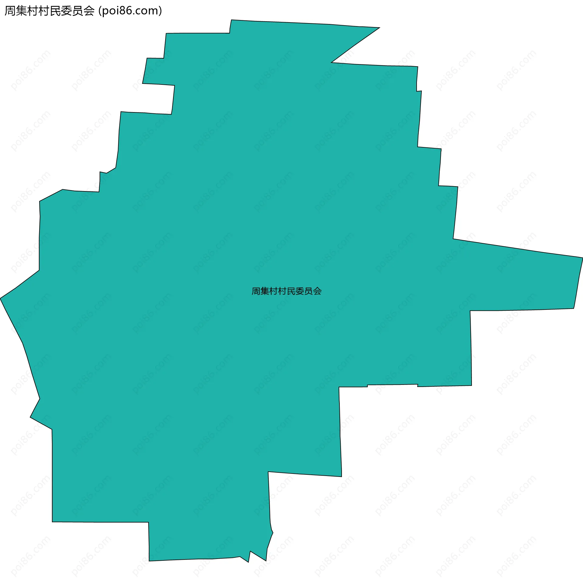 周集村村民委员会边界地图