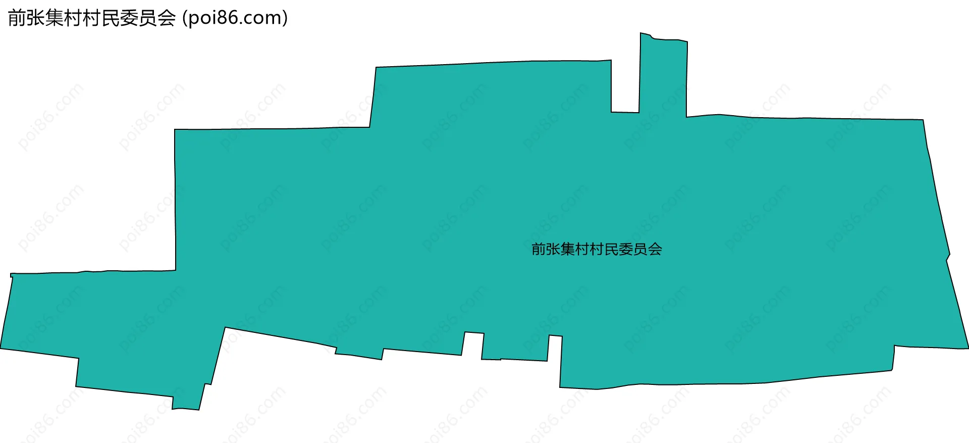 前张集村村民委员会边界地图