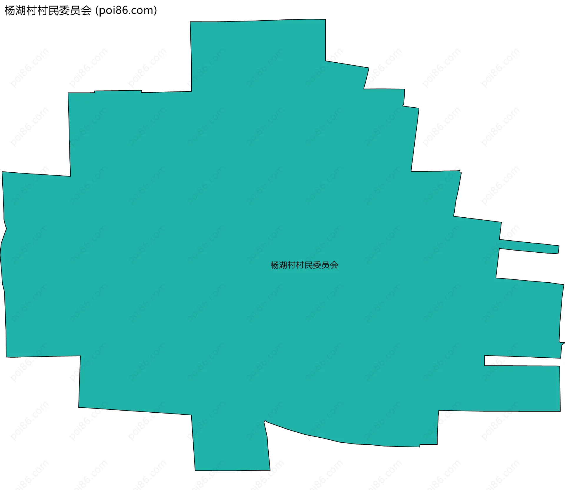 杨湖村村民委员会边界地图