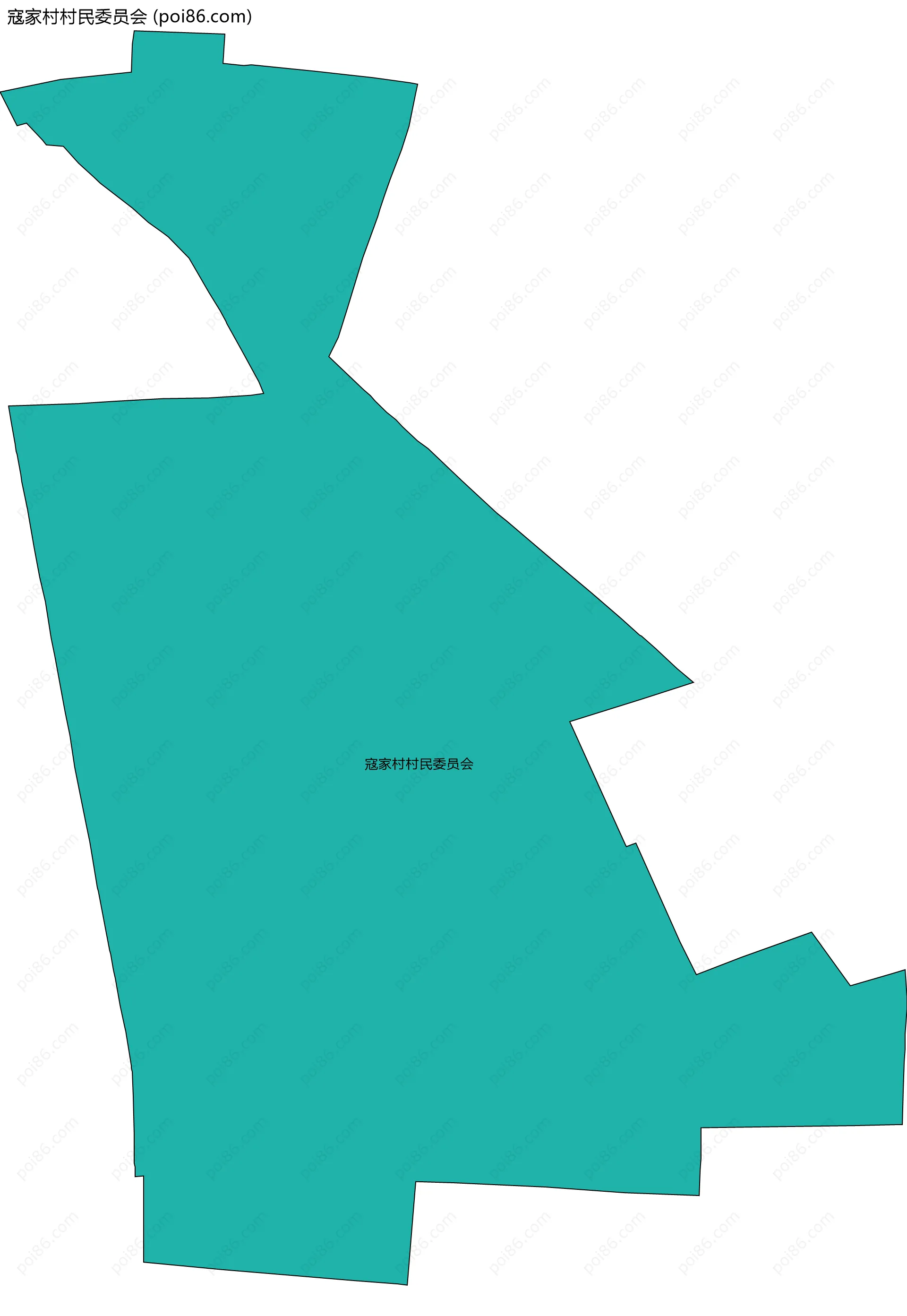 寇家村村民委员会边界地图