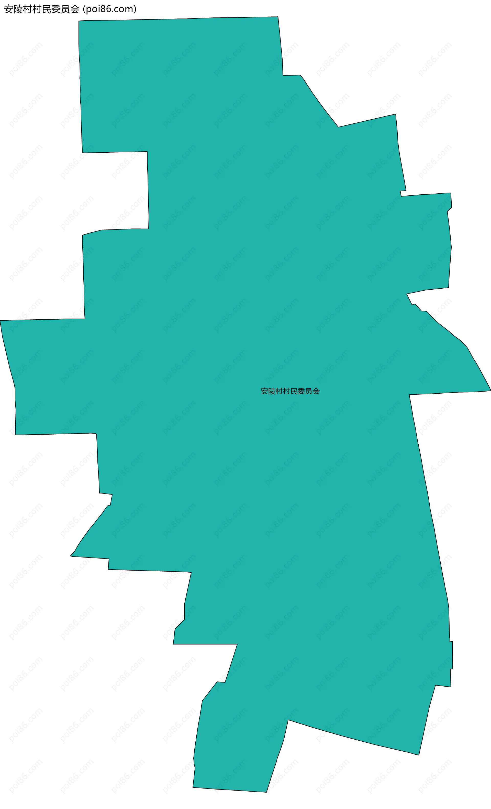 安陵村村民委员会边界地图