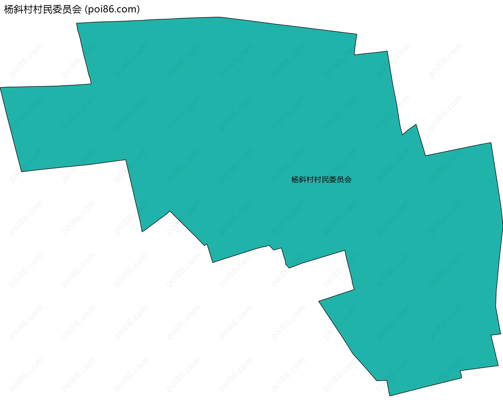 杨斜村村民委员会边界地图