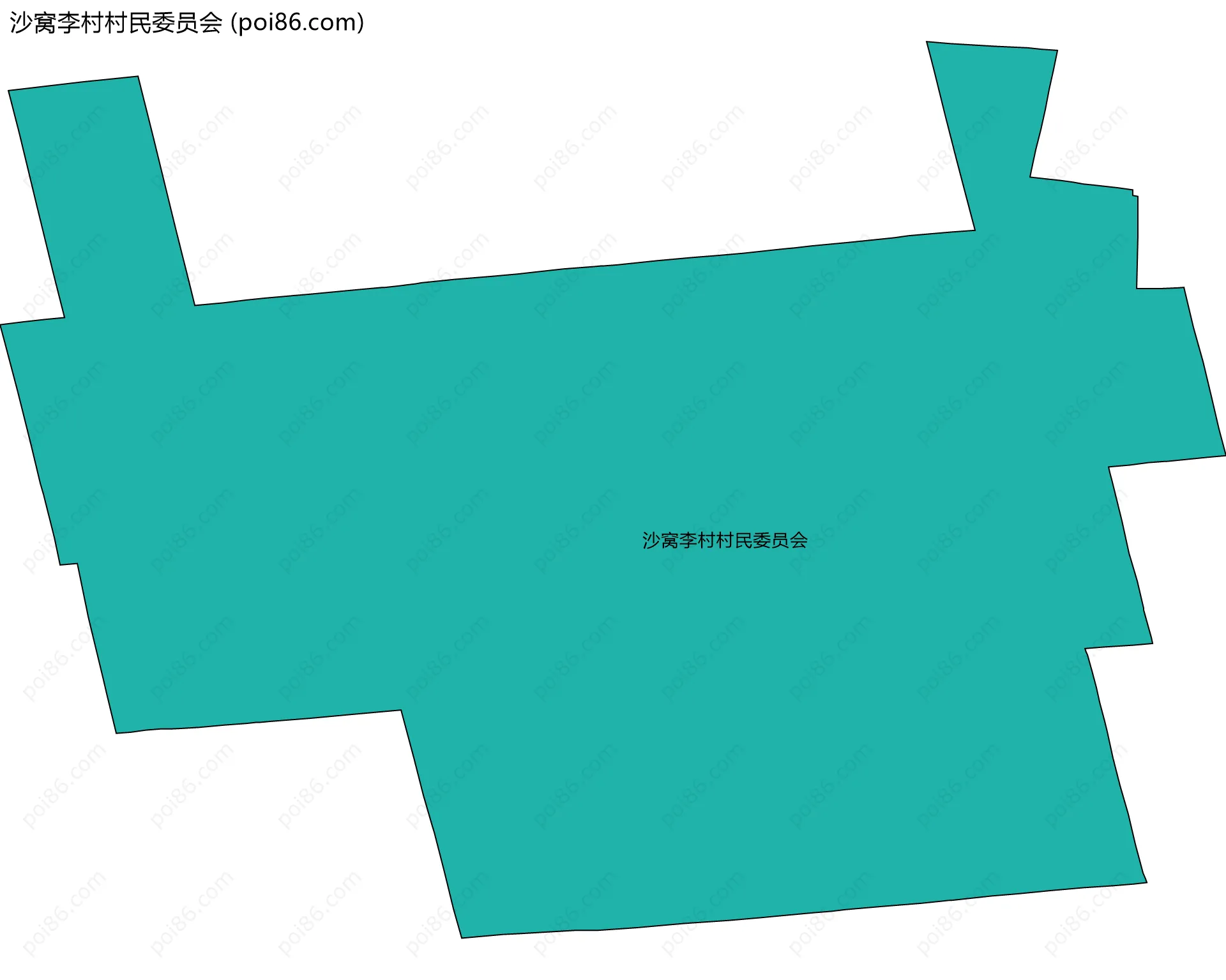 沙窝李村村民委员会边界地图