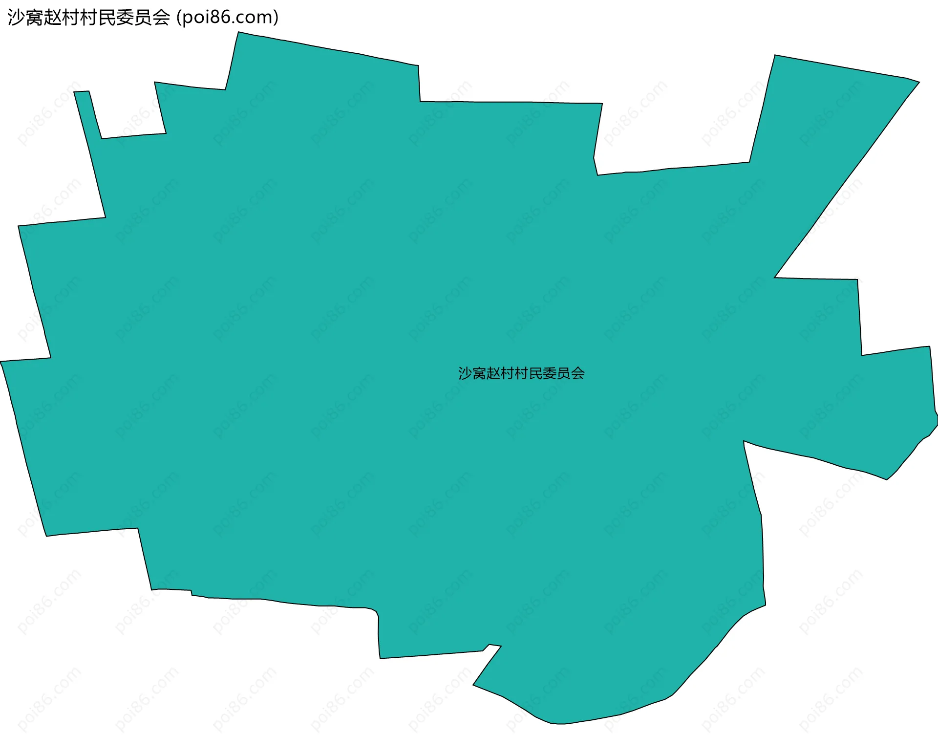 沙窝赵村村民委员会边界地图