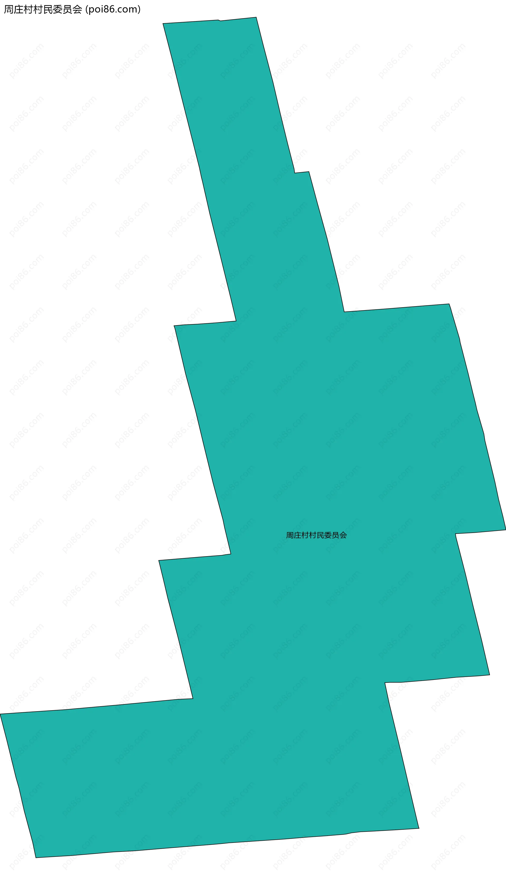 周庄村村民委员会边界地图