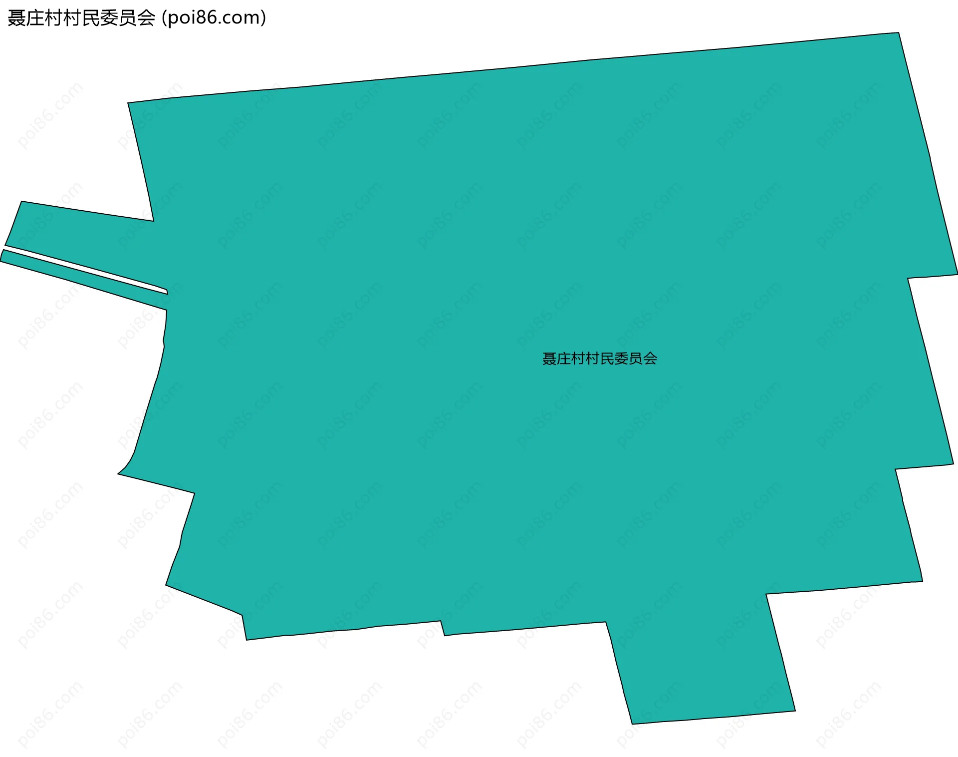 聂庄村村民委员会边界地图