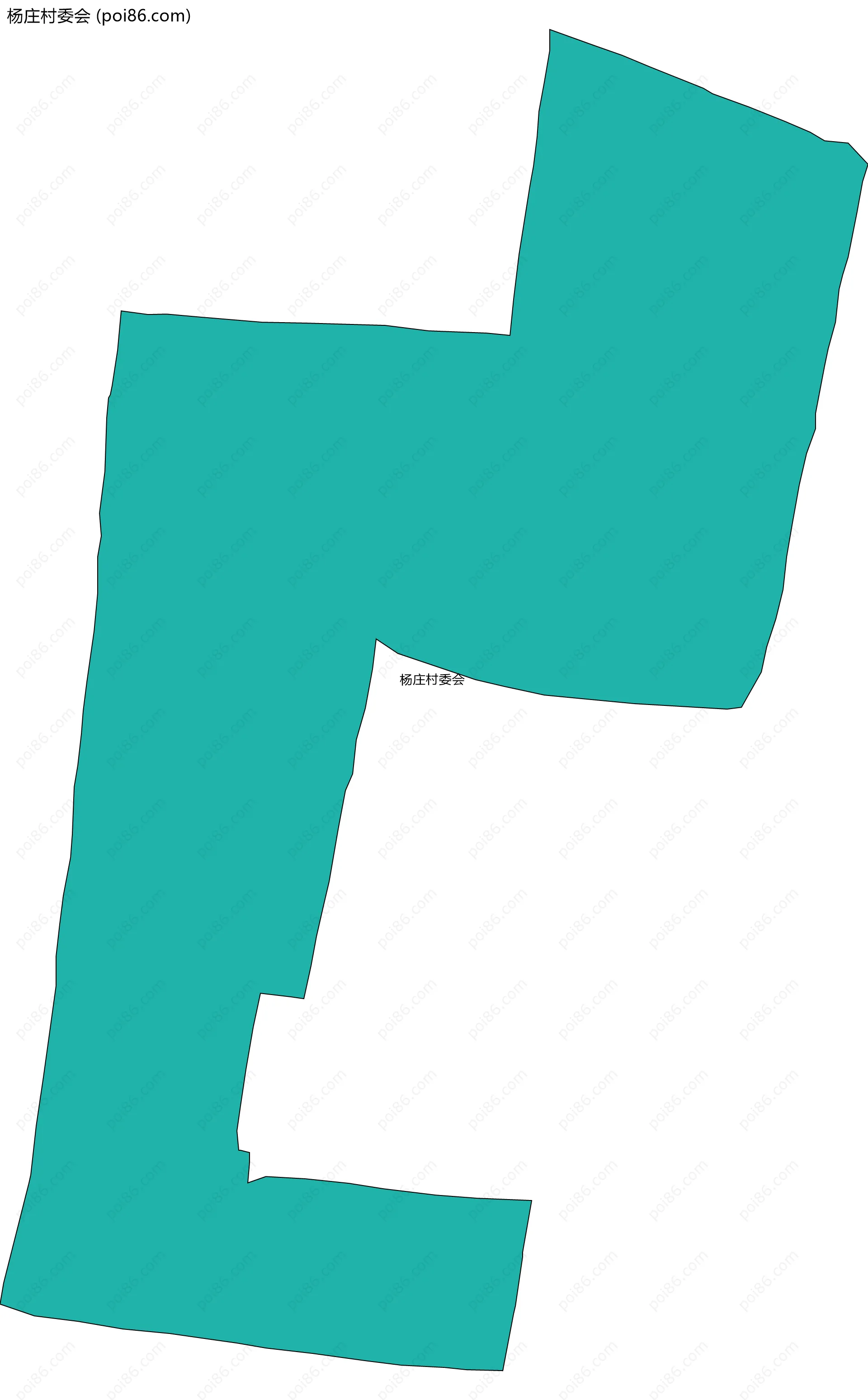 杨庄村委会边界地图