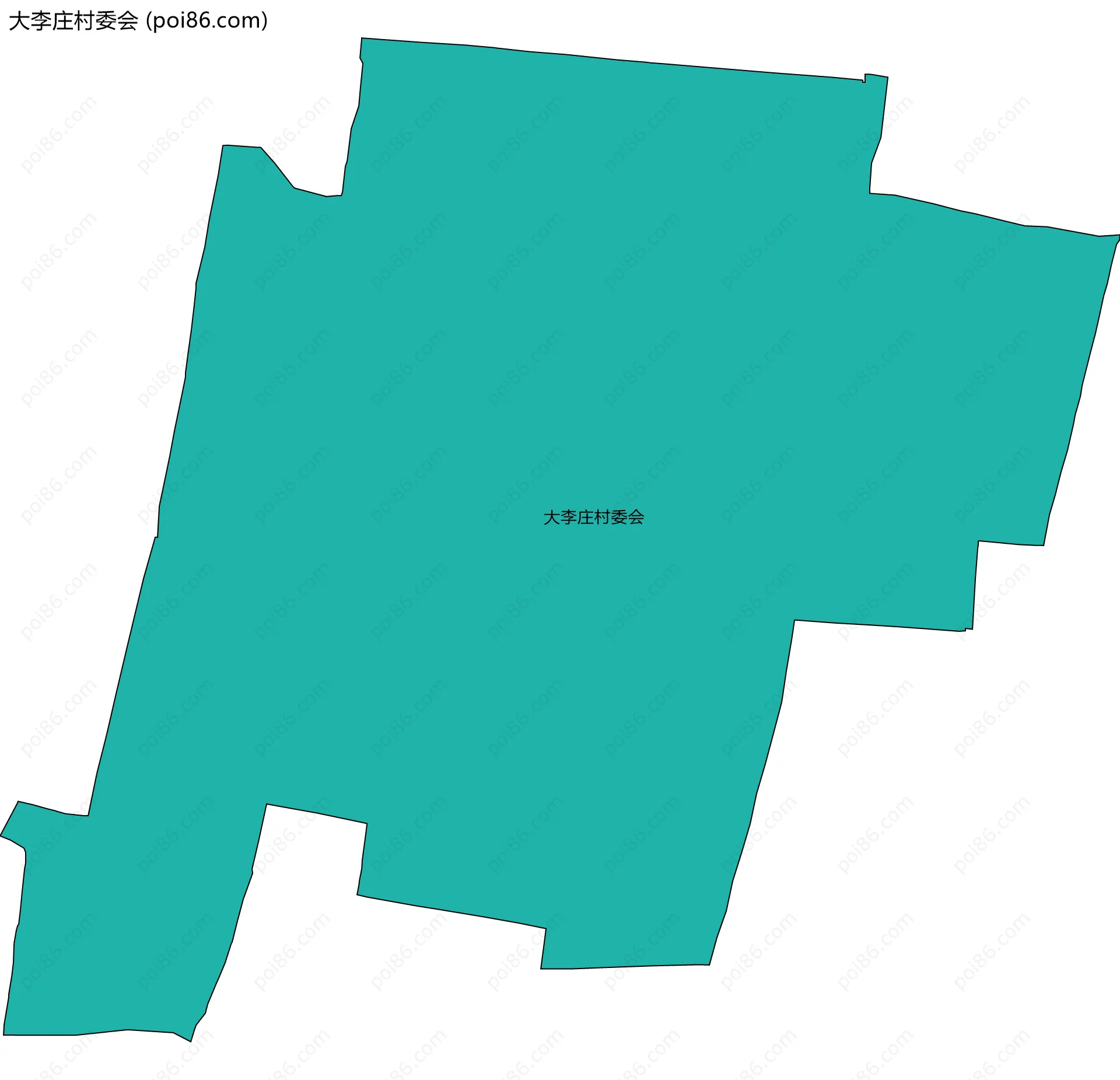 大李庄村委会边界地图