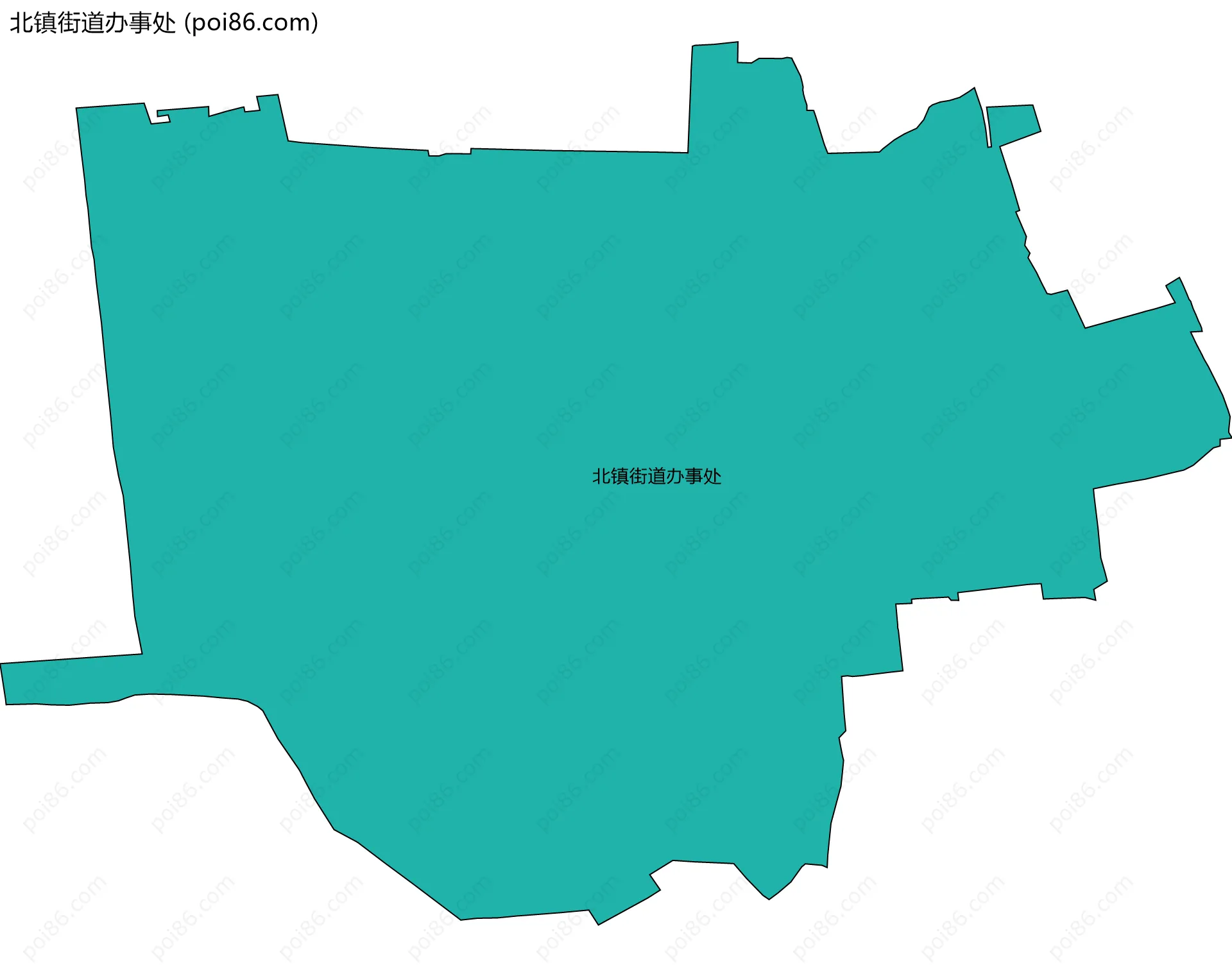 北镇街道办事处边界地图