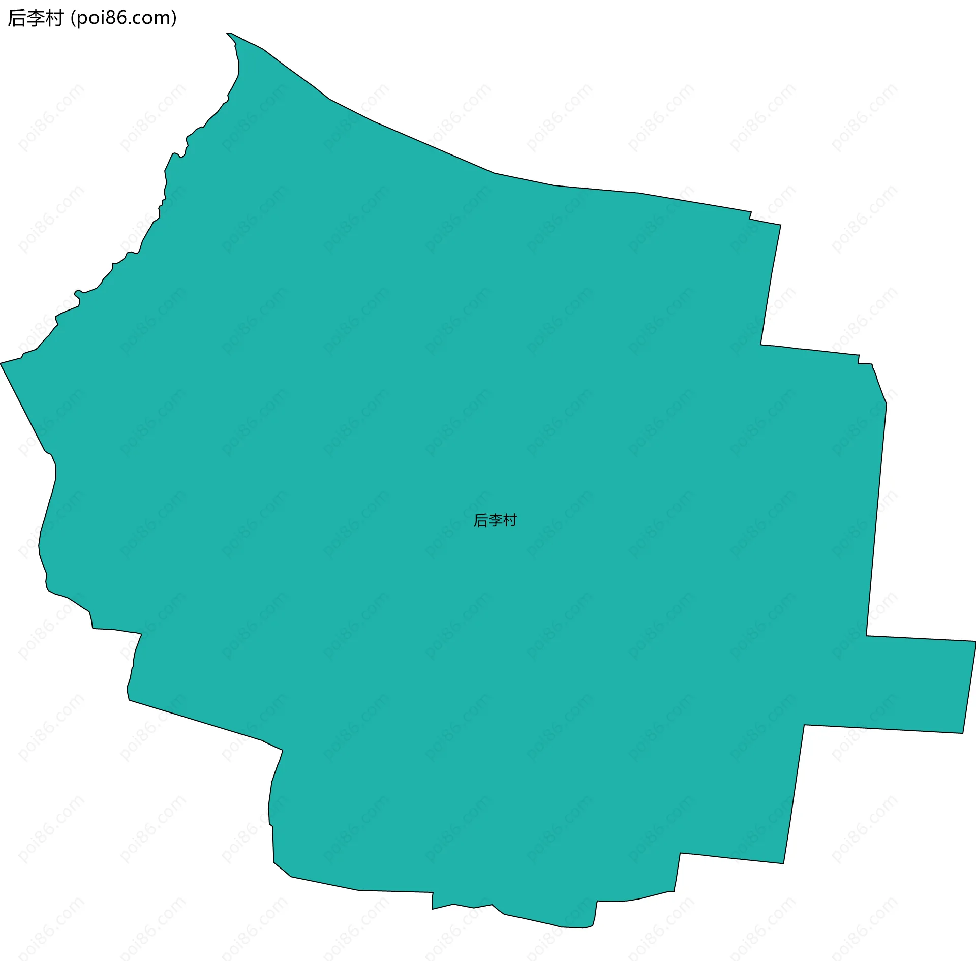 后李村边界地图