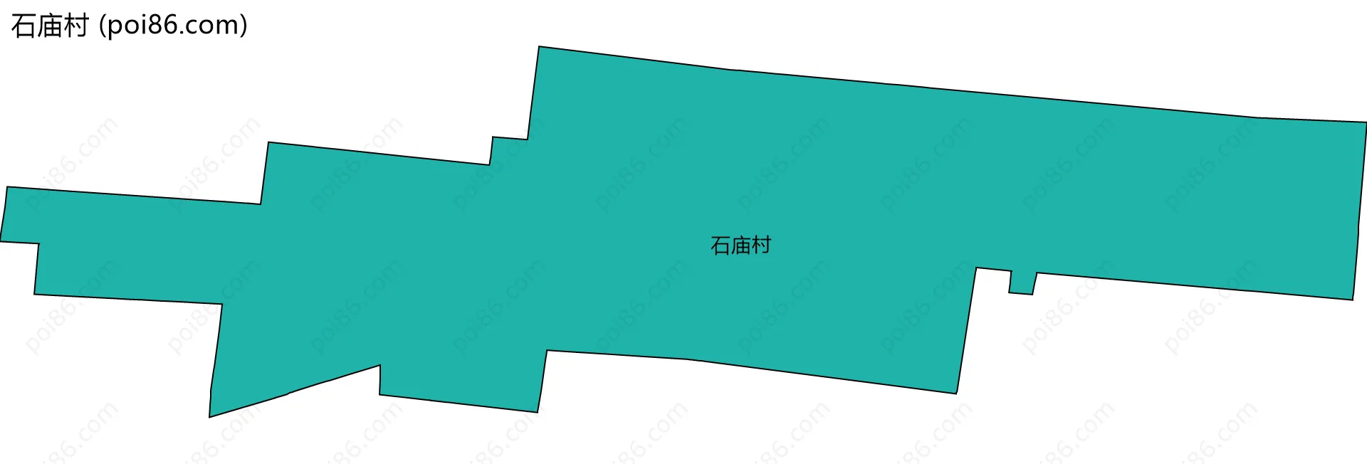 石庙村边界地图