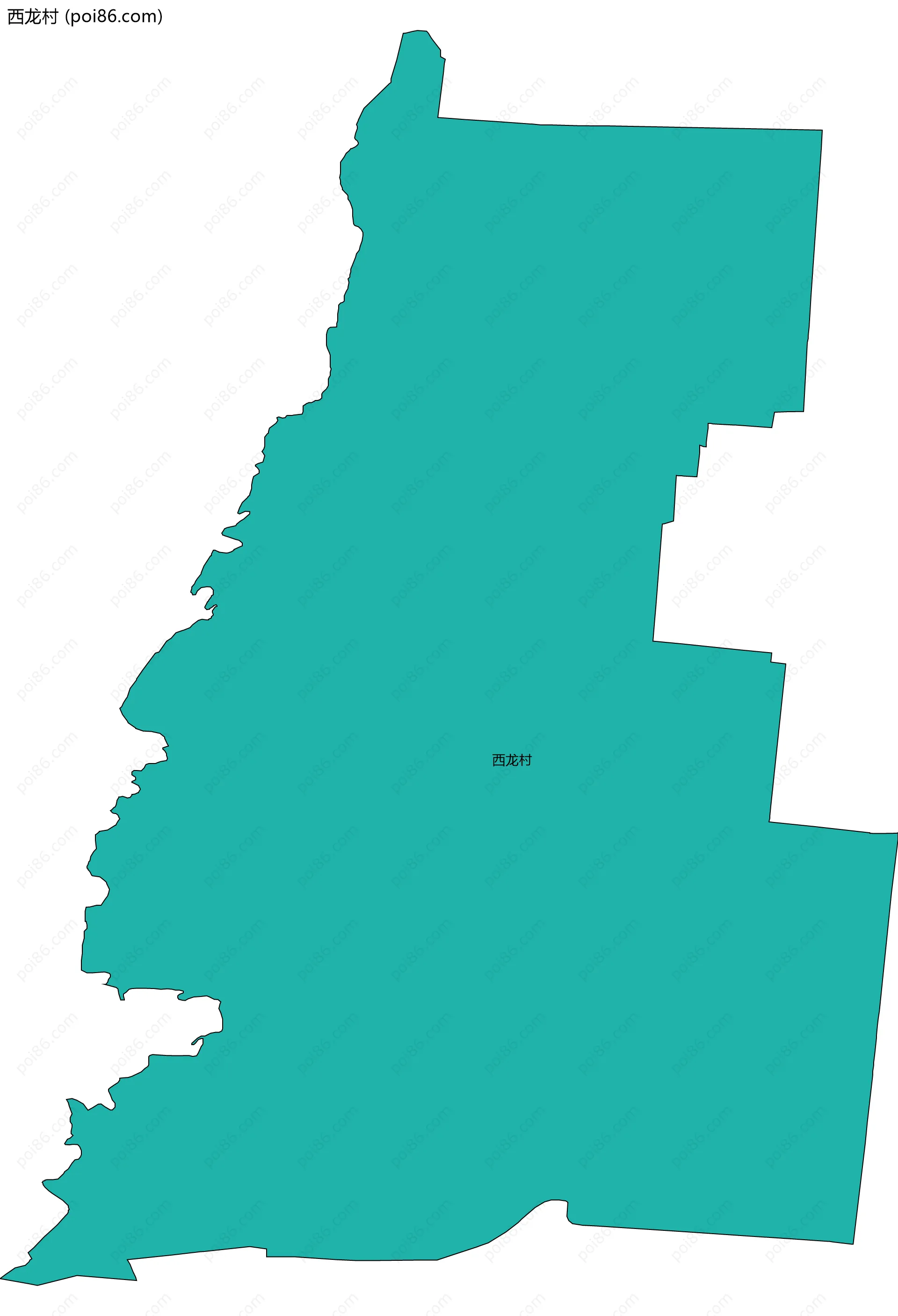 西龙村边界地图
