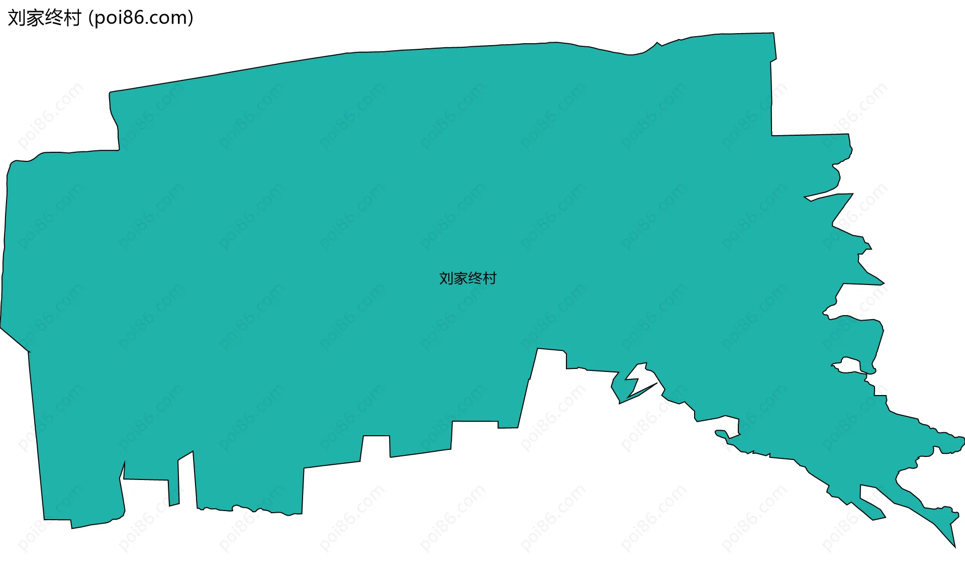 刘家终村边界地图