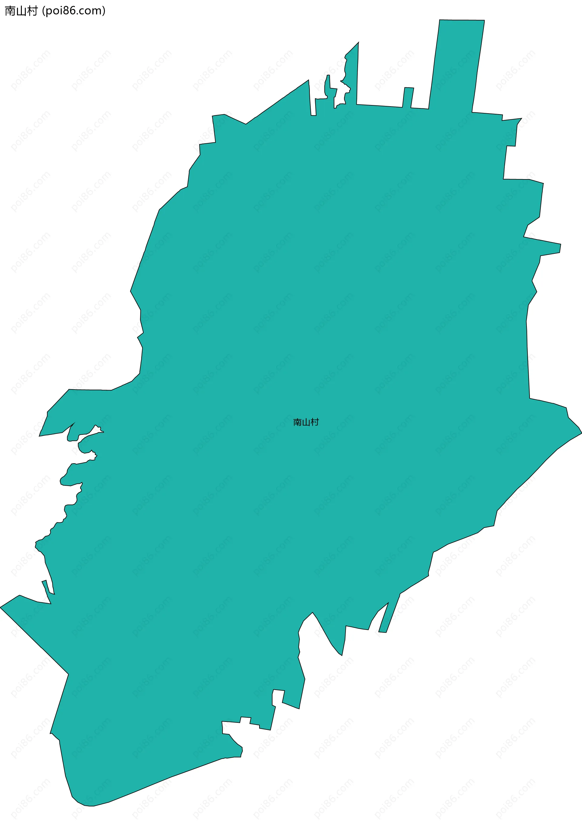 南山村边界地图