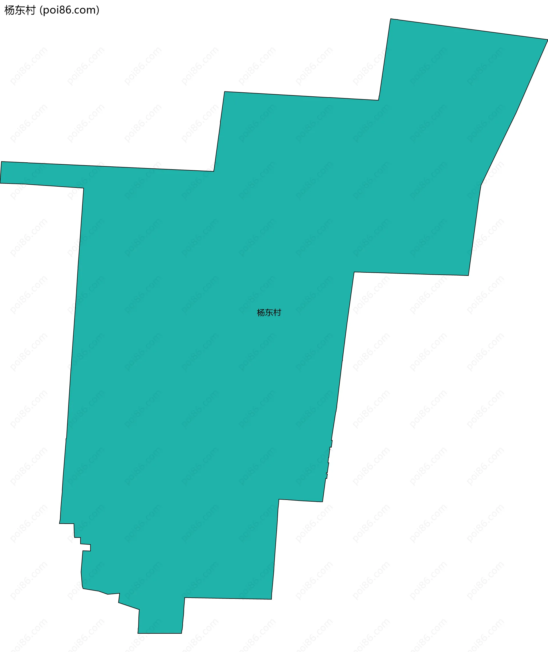 杨东村边界地图