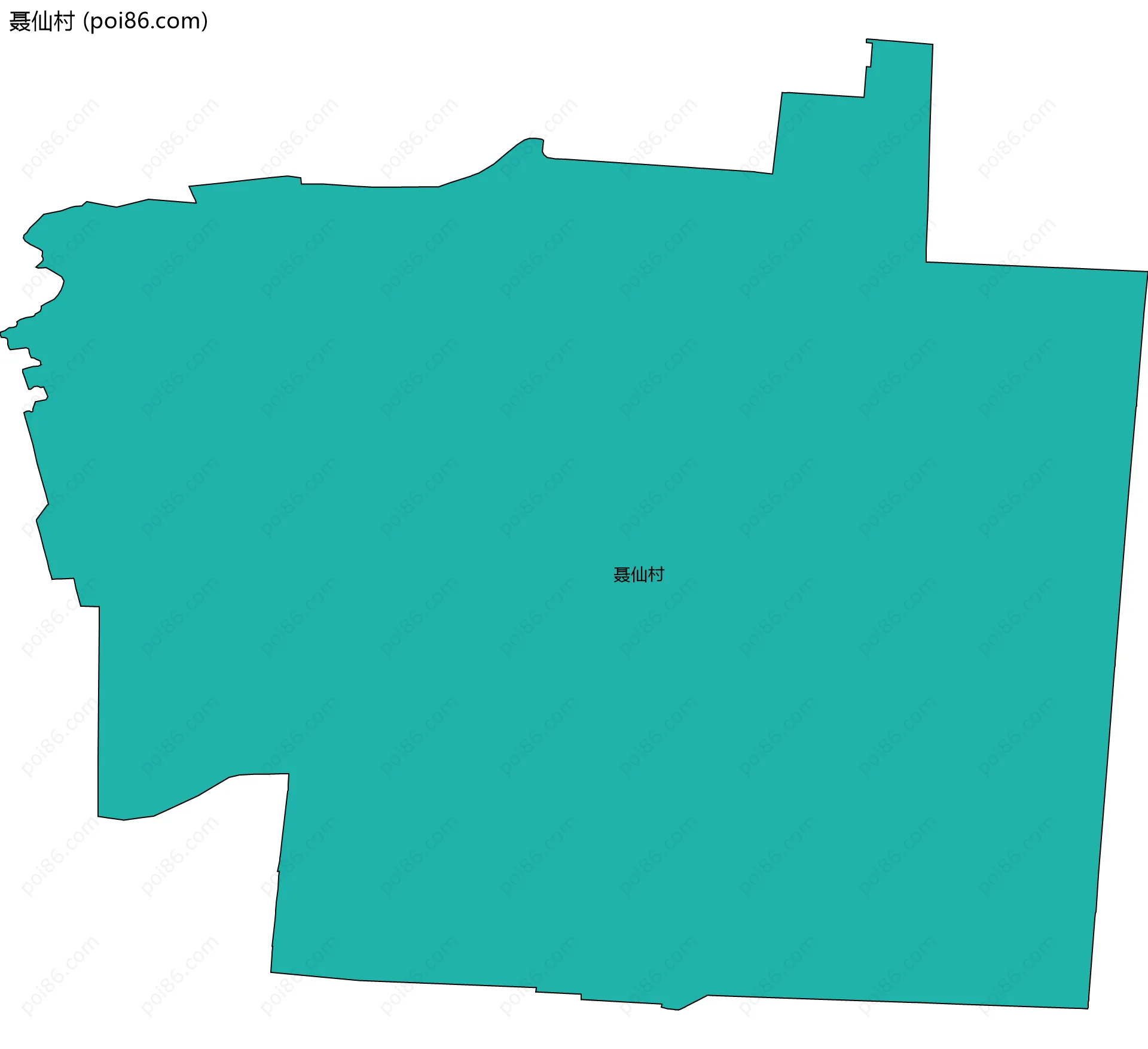 聂仙村边界地图
