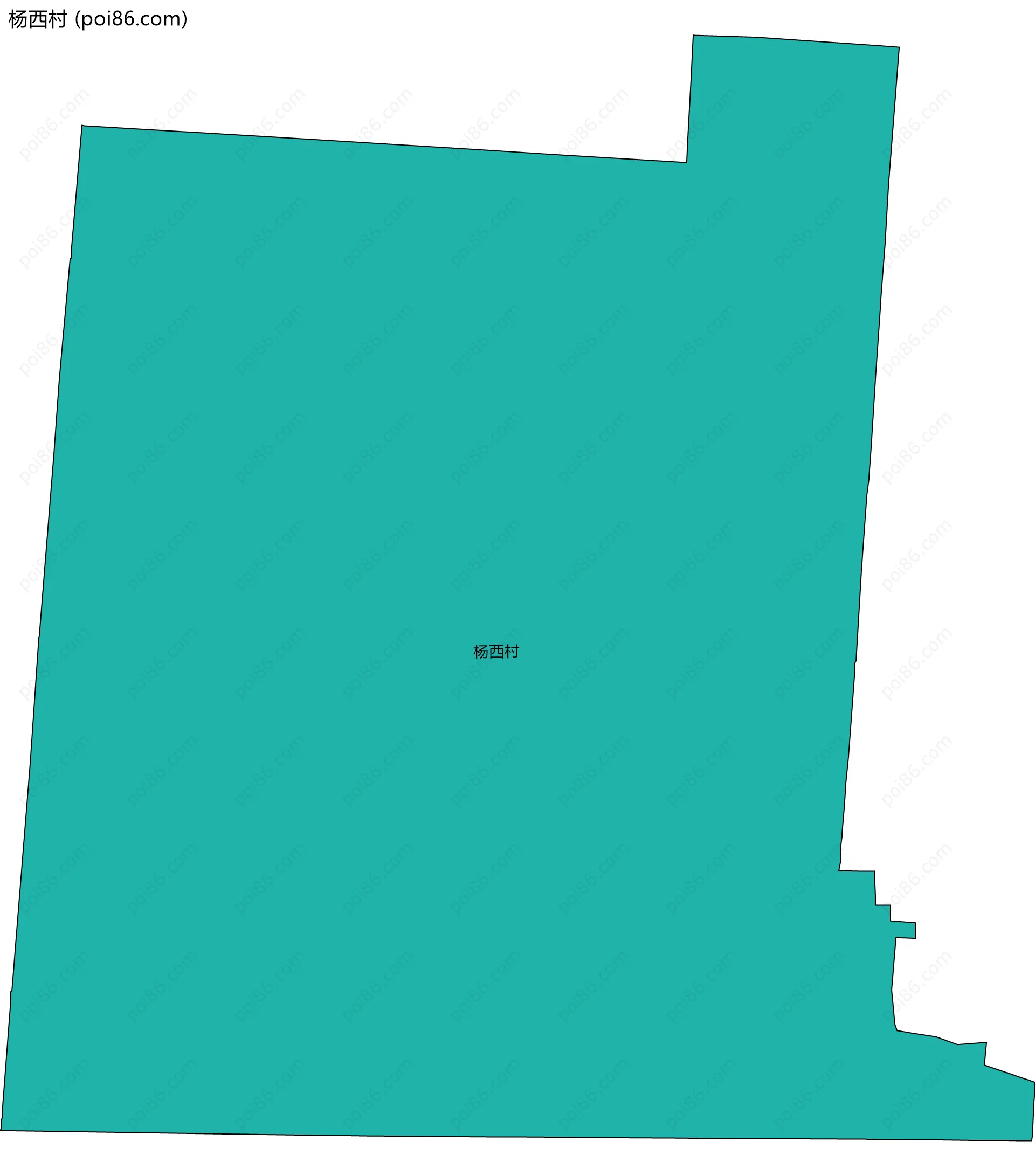 杨西村边界地图