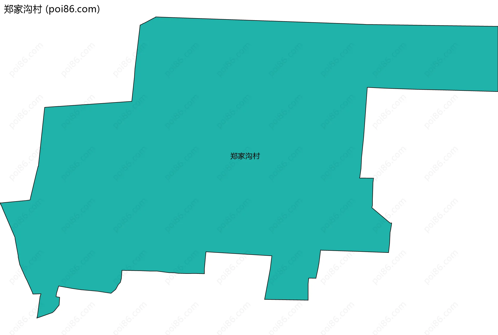 郑家沟村边界地图