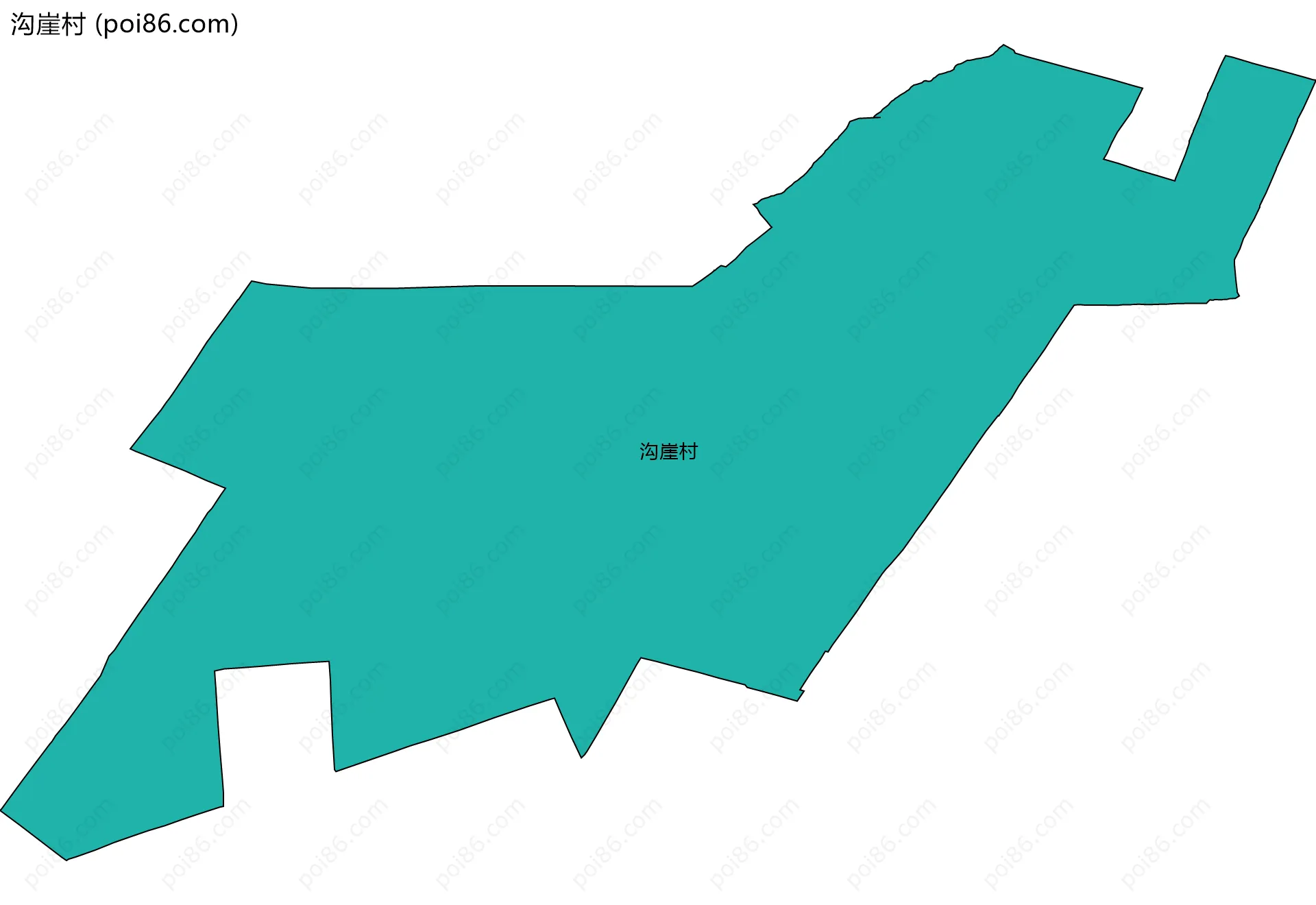 沟崖村边界地图