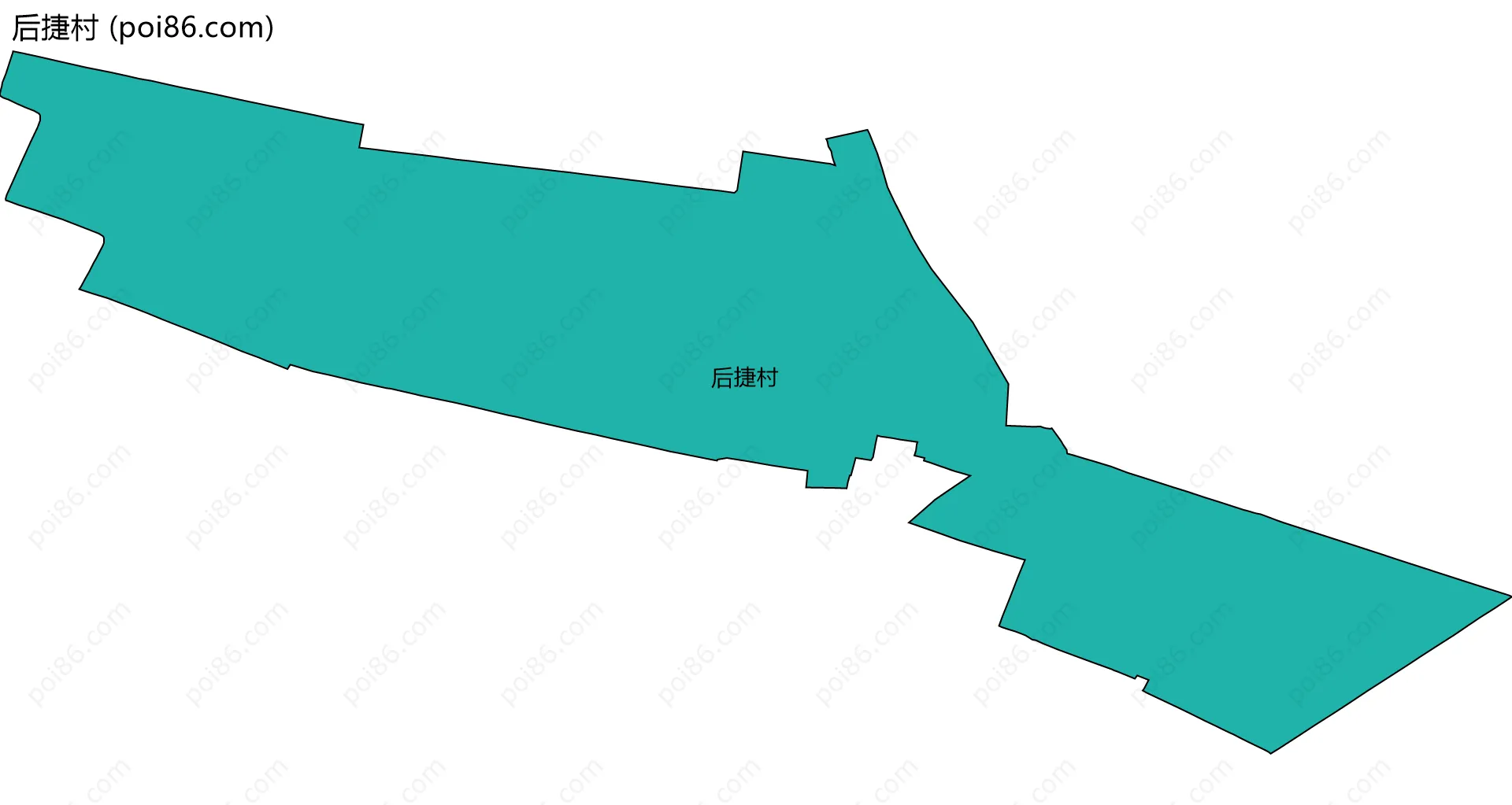 后捷村边界地图