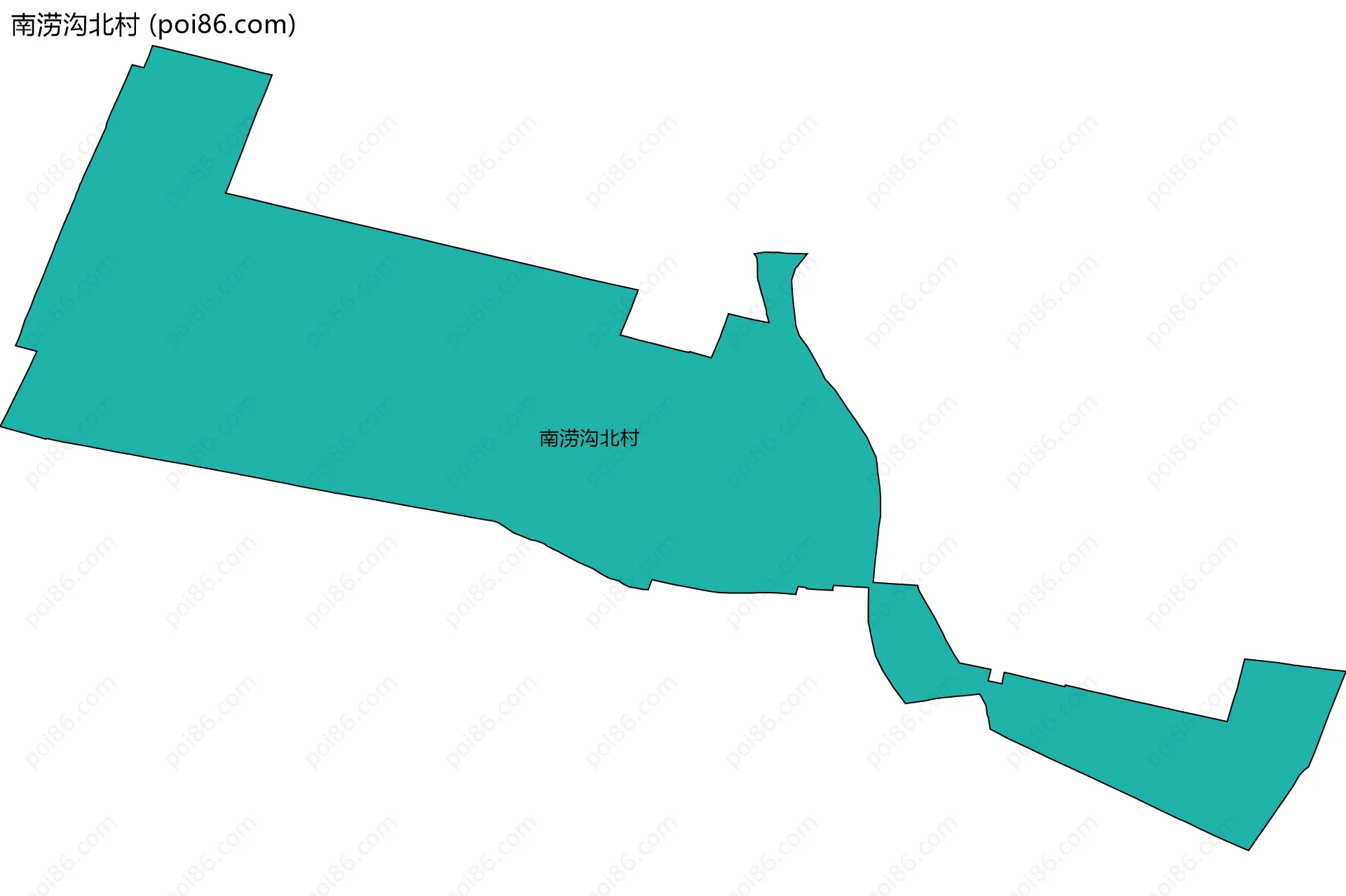 南涝沟北村边界地图