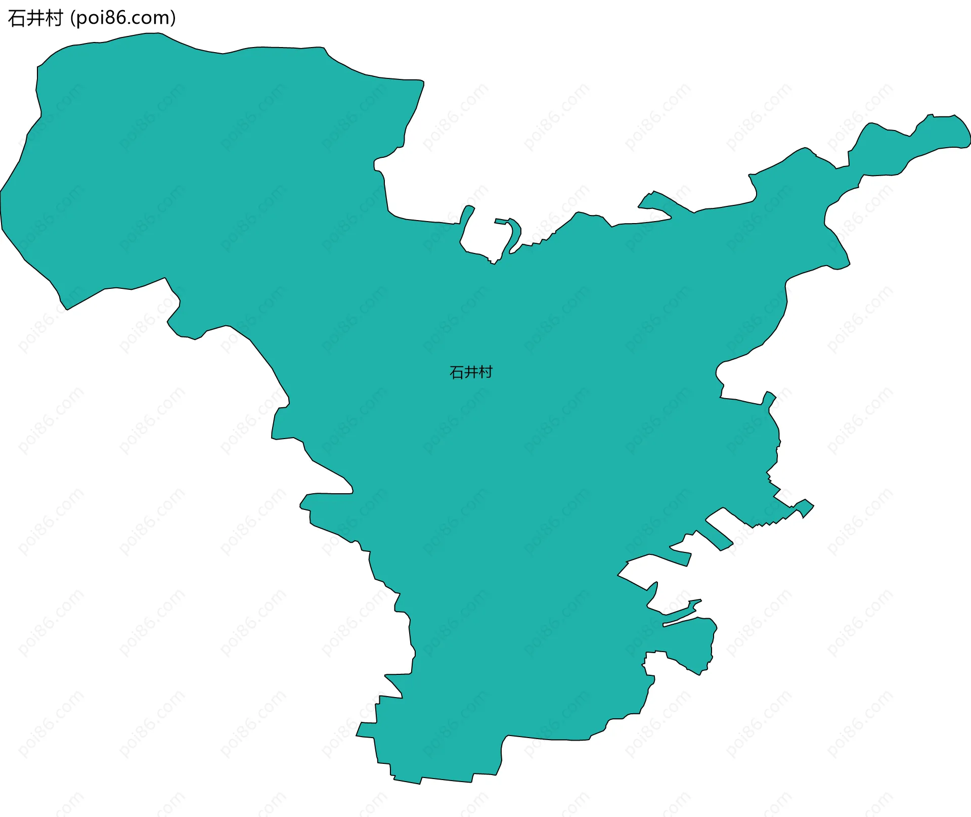 石井村边界地图
