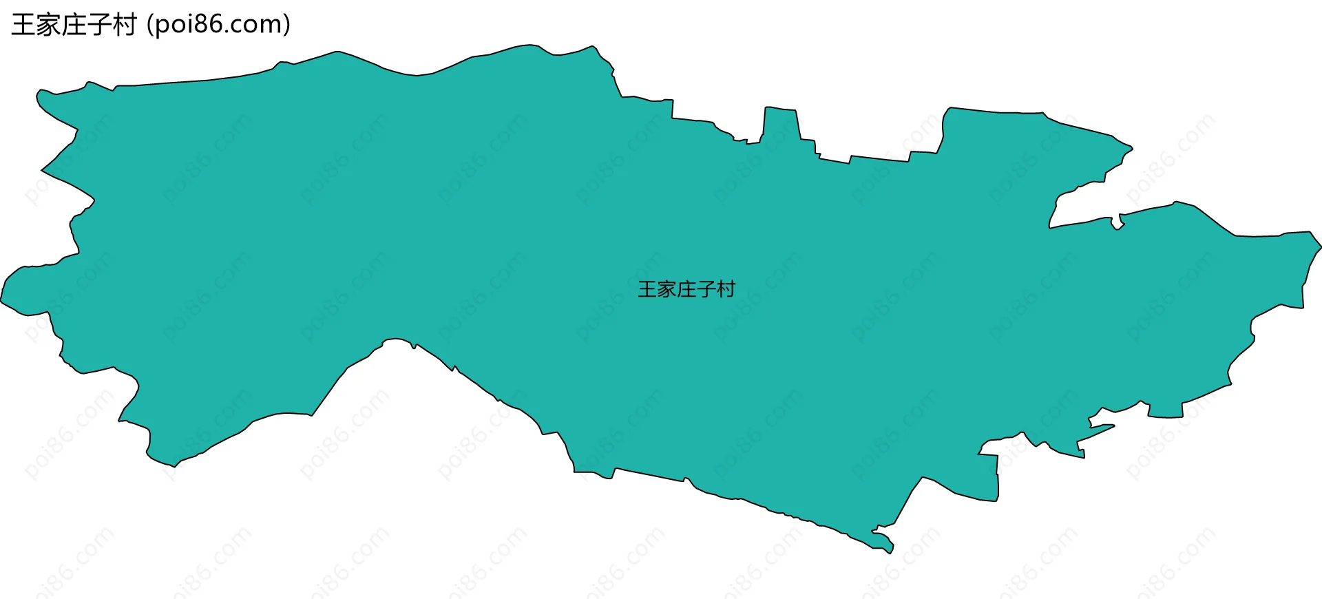 王家庄子村边界地图