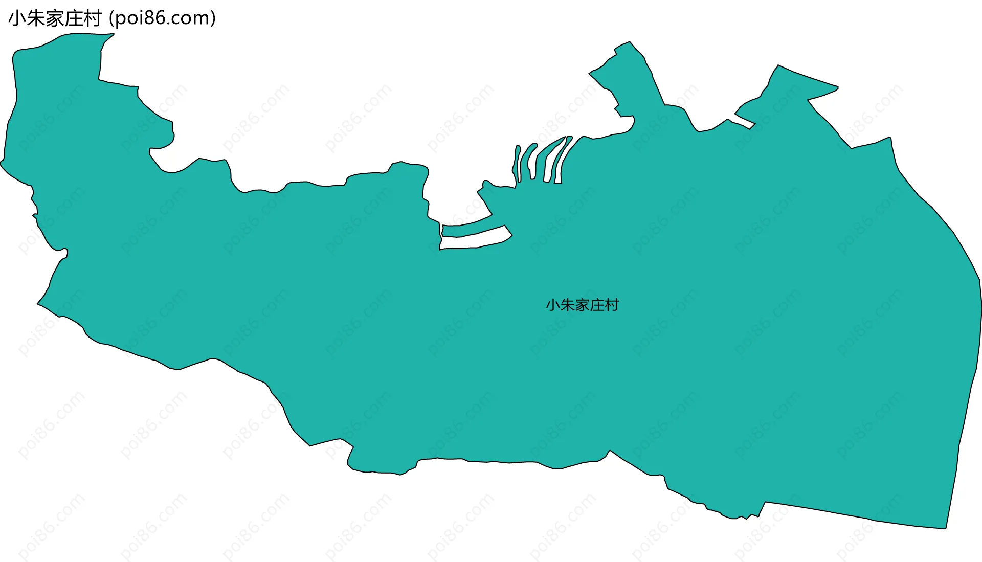 小朱家庄村边界地图