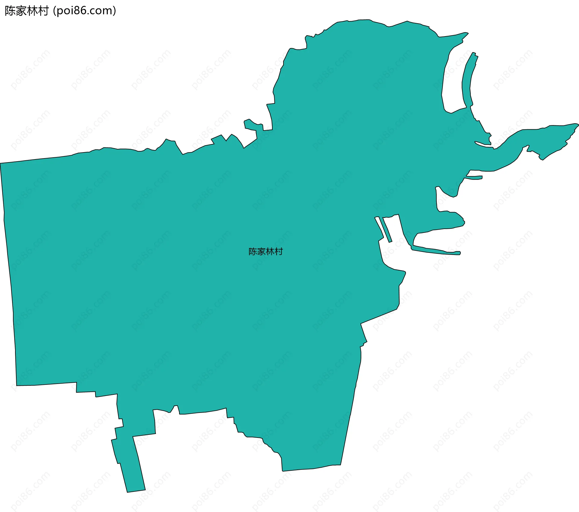 陈家林村边界地图