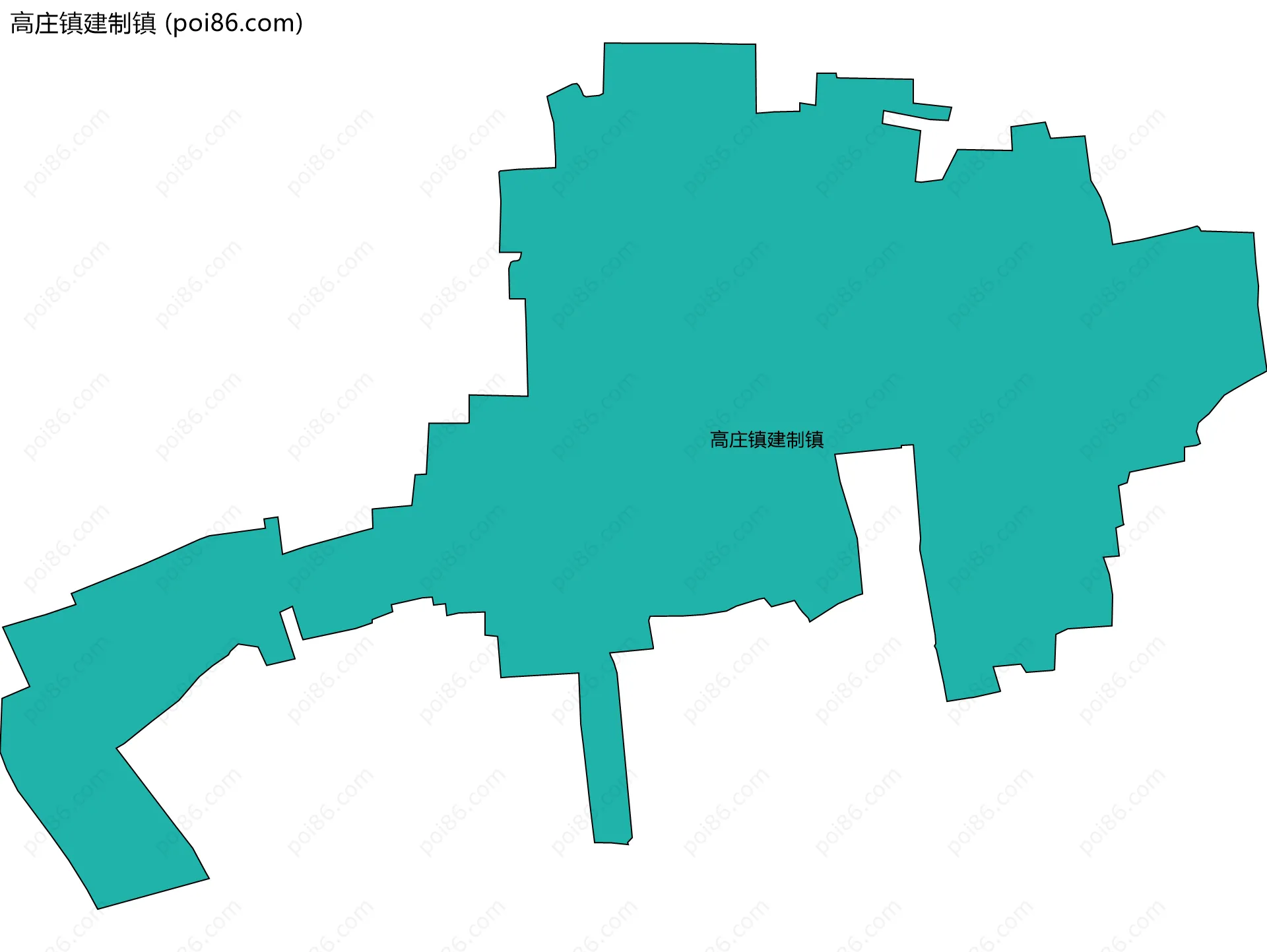 高庄镇建制镇边界地图