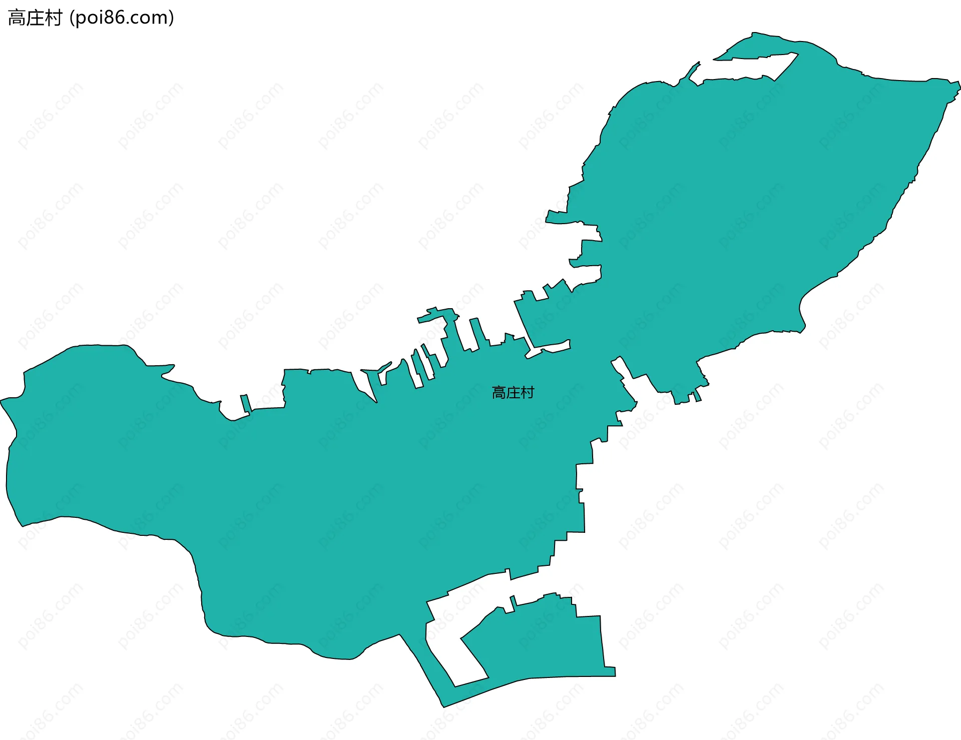 高庄村边界地图
