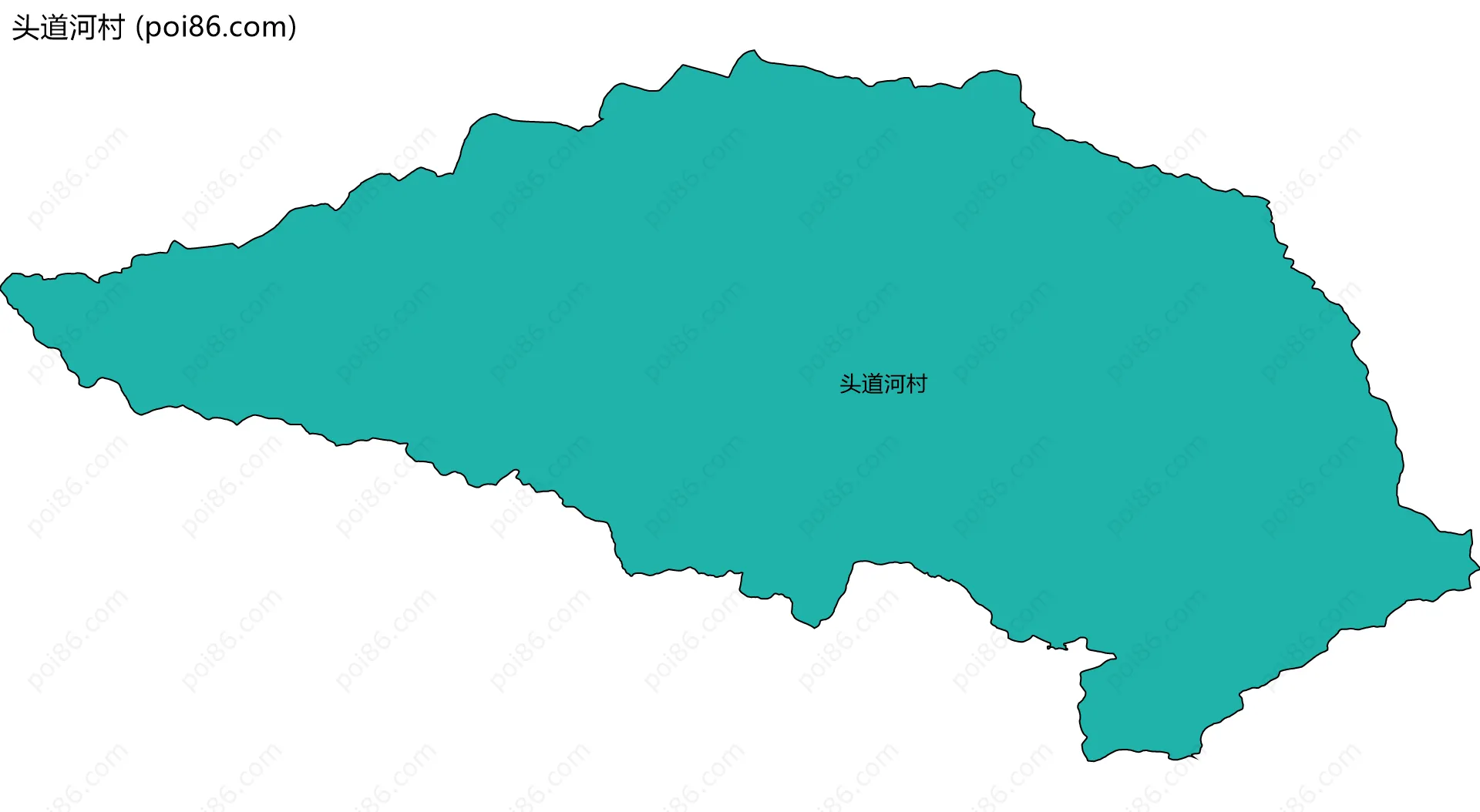 头道河村边界地图