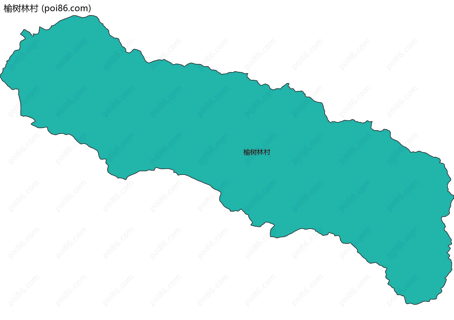 榆树林村边界地图