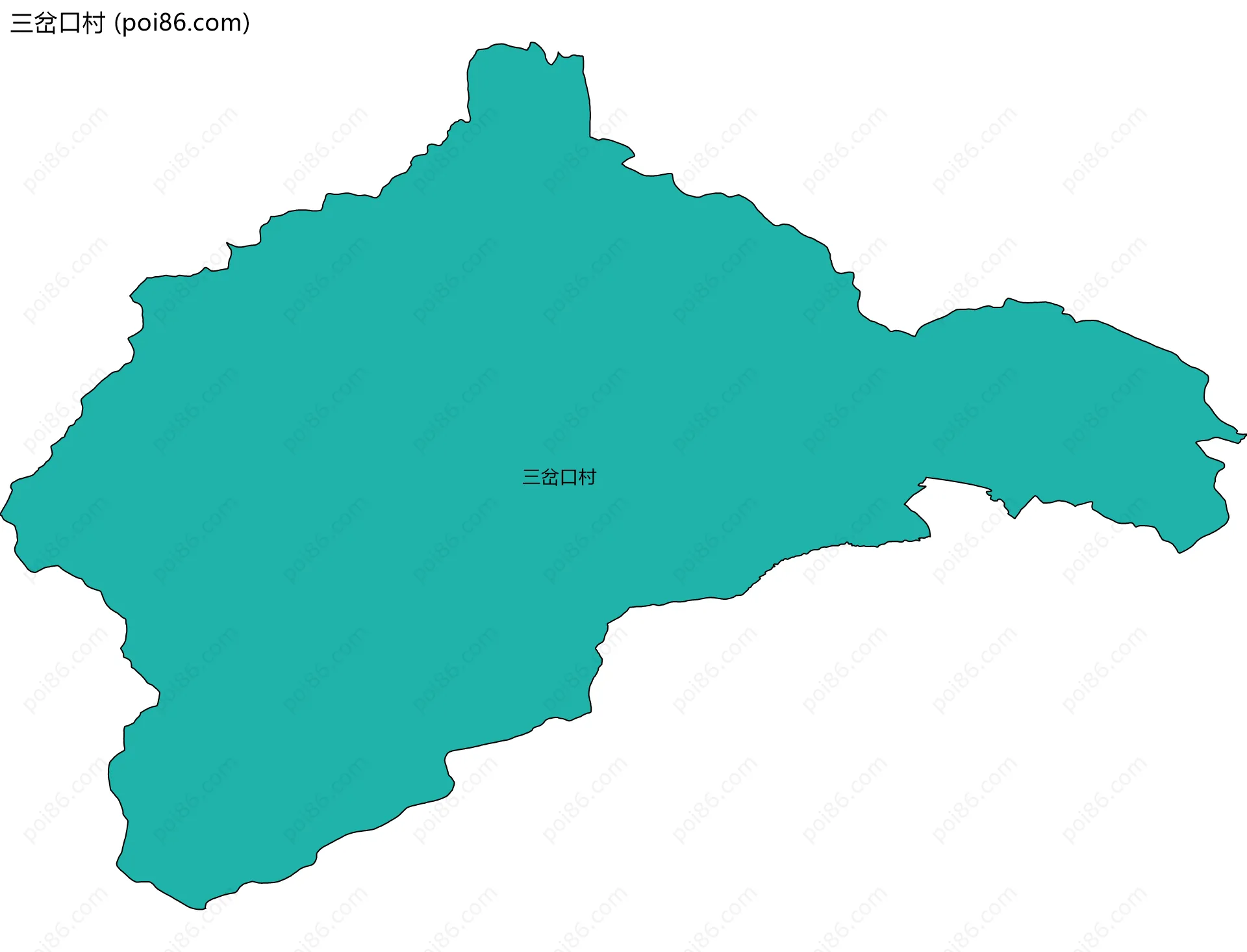 三岔口村边界地图