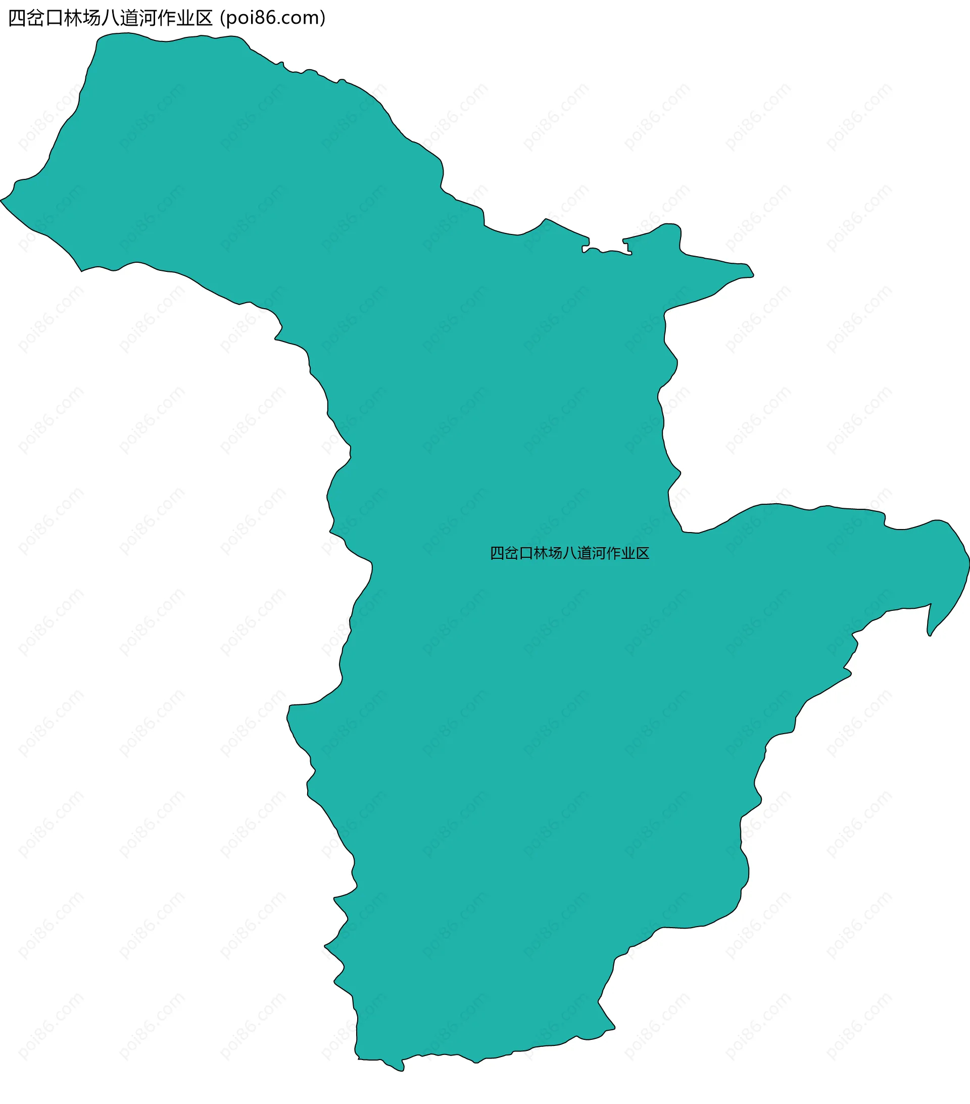 四岔口林场八道河作业区边界地图